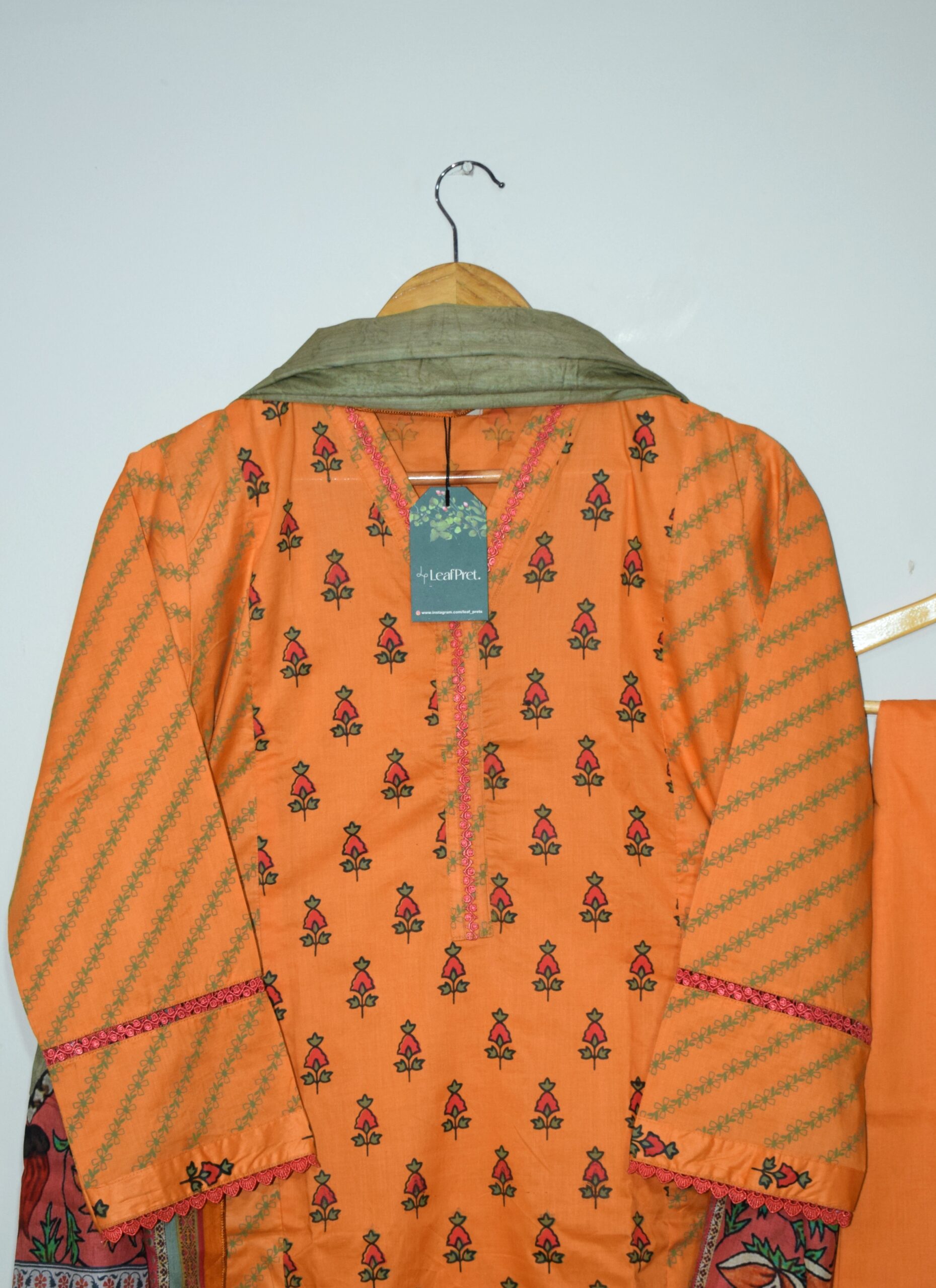 Sunset Muse – 3 Piece Farshi Shalwar With Lawn Duppata - Image 2