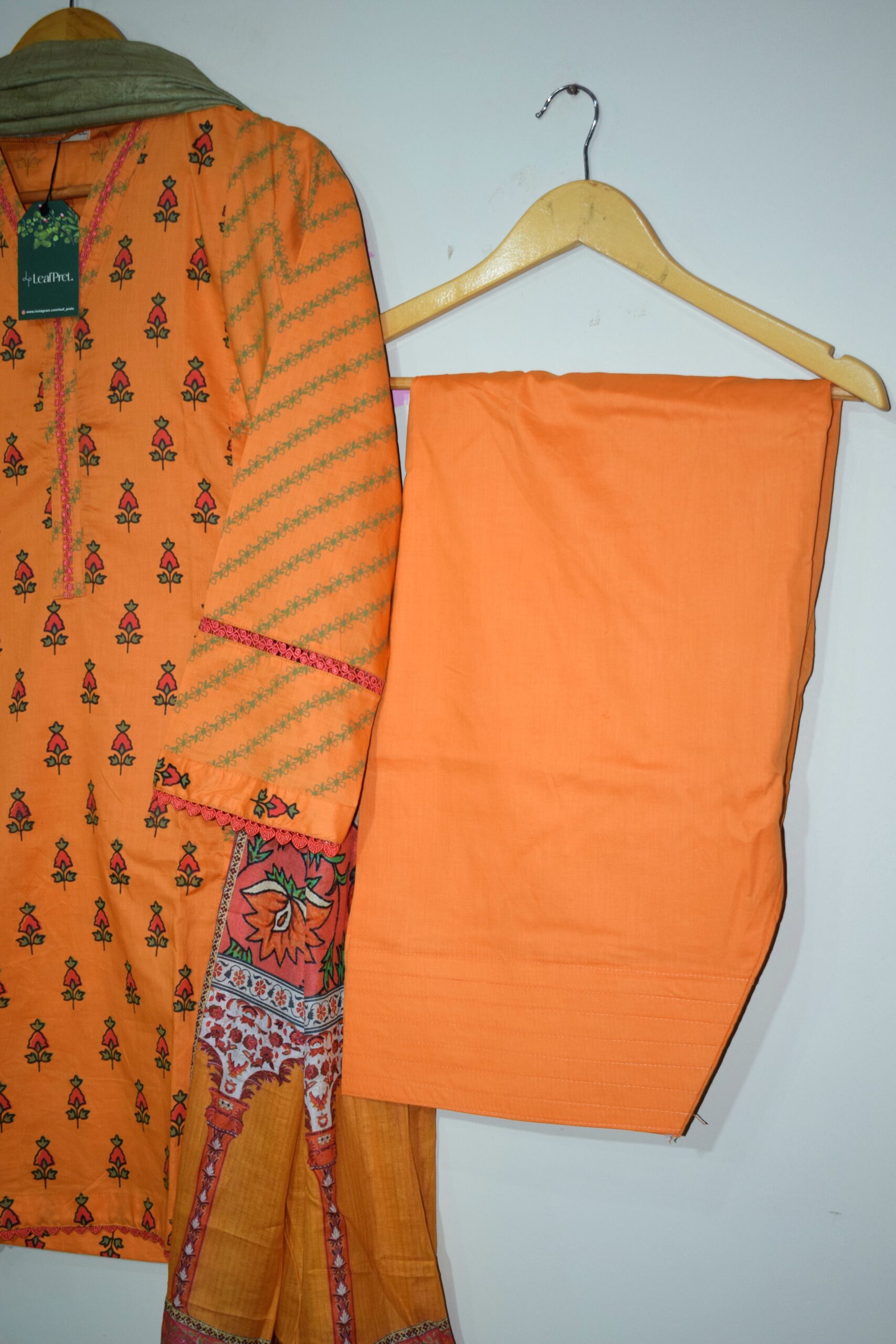 Sunset Muse – 3 Piece Farshi Shalwar With Lawn Duppata - Image 3