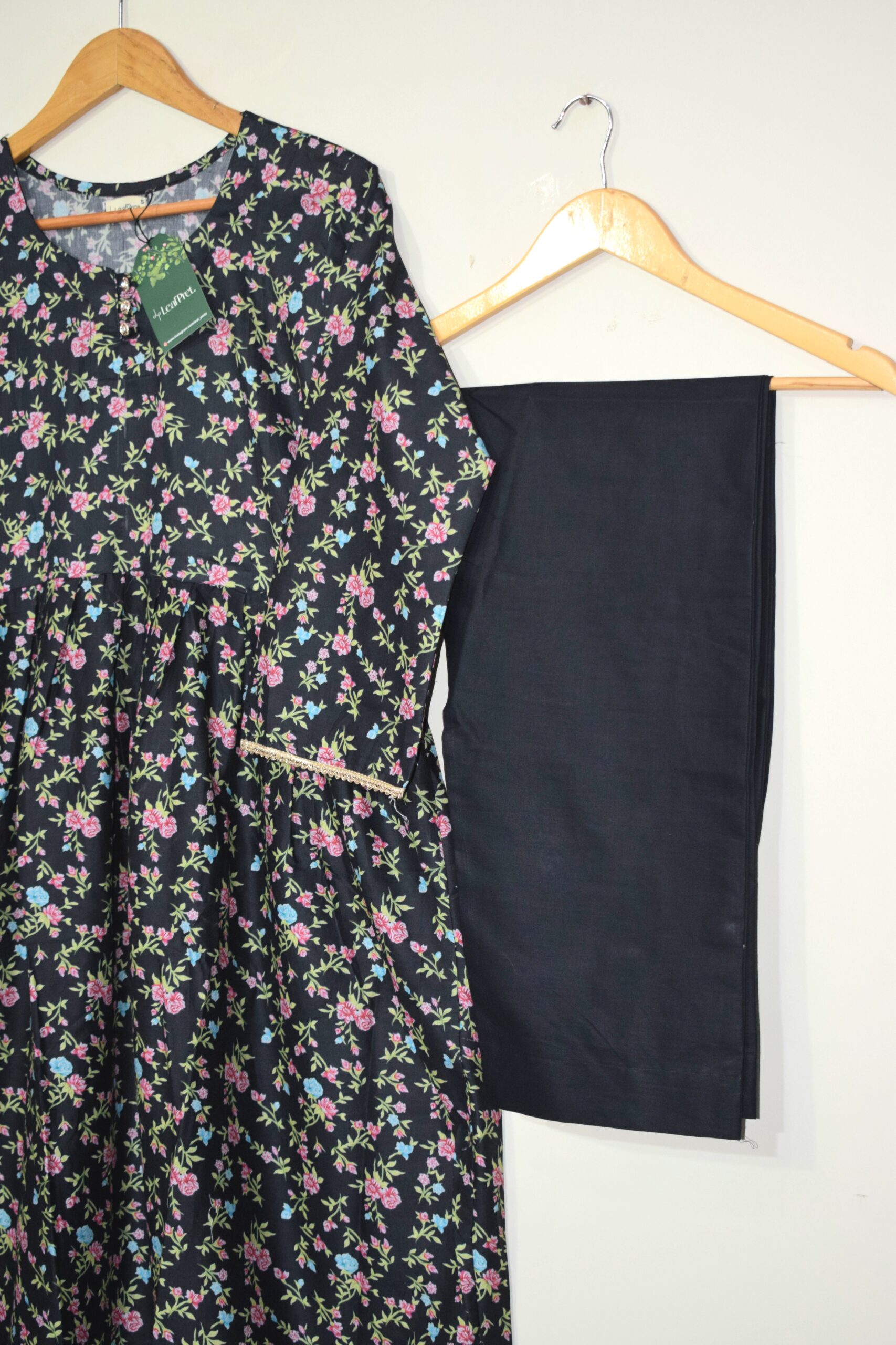 Midnight Petals - 2 Piece Frock (Ready To Wear) - Image 4