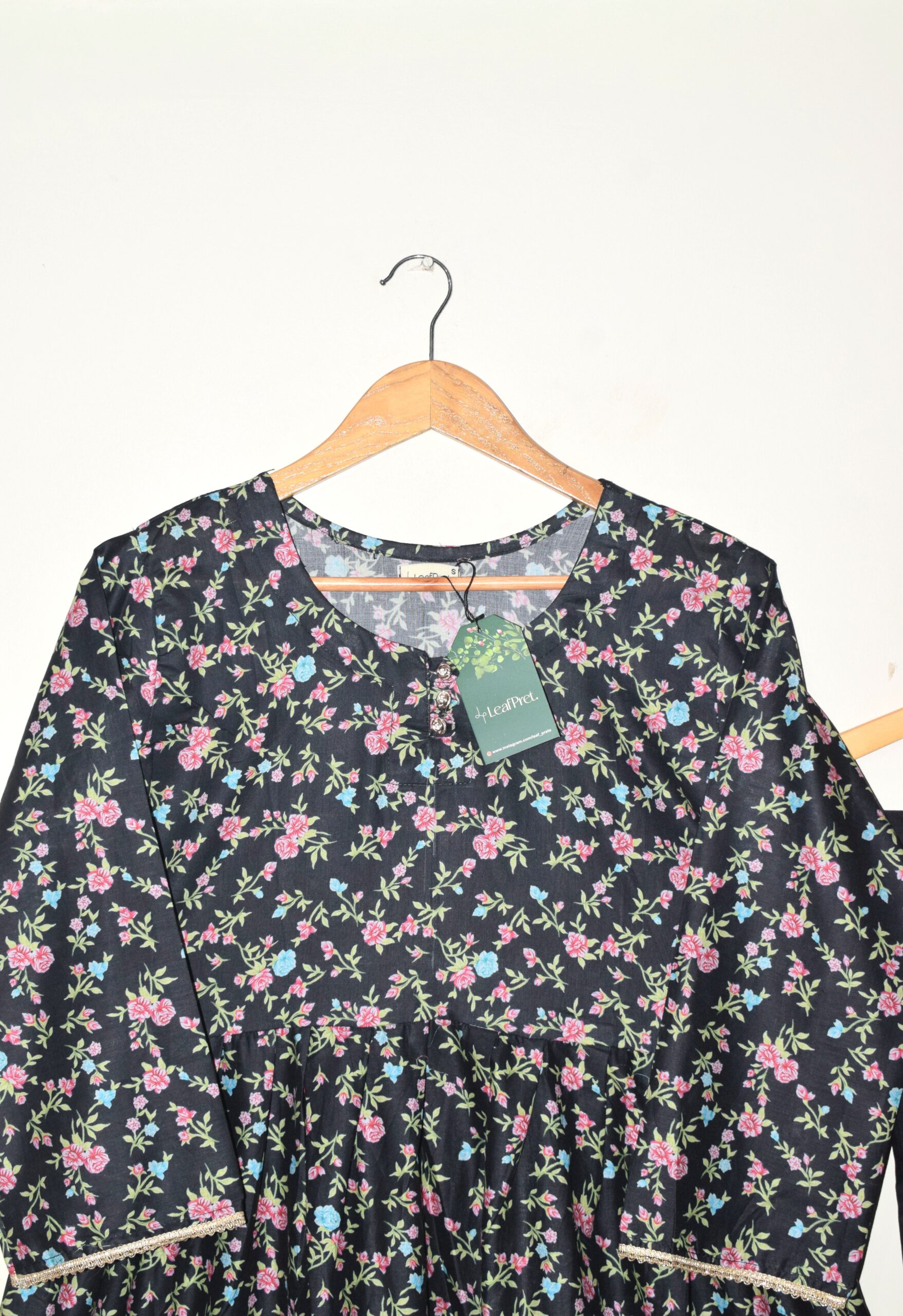 Midnight Petals - 2 Piece Frock (Ready To Wear) - Image 2