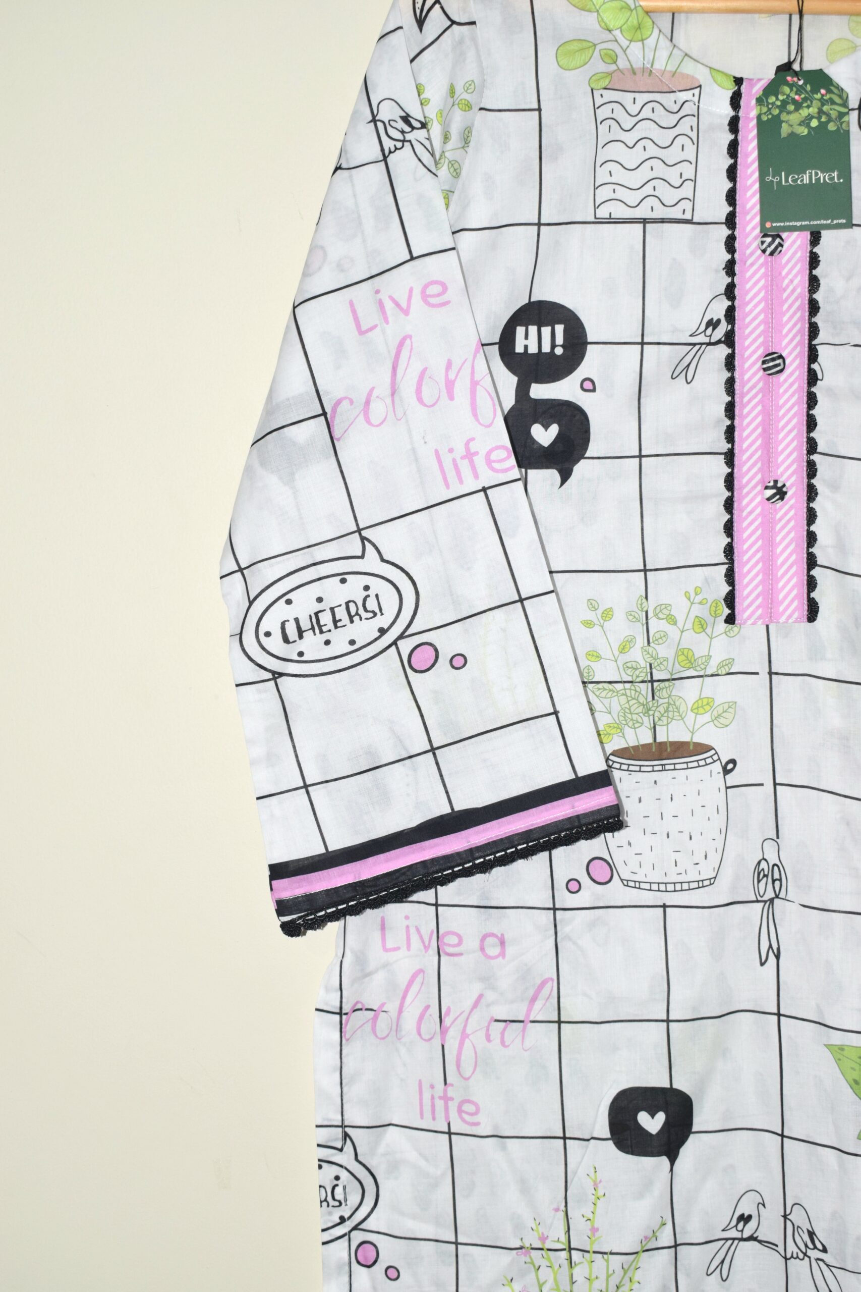 Say Hello! - 2 Piece Digital Printed (Ready To Wear) - Image 3