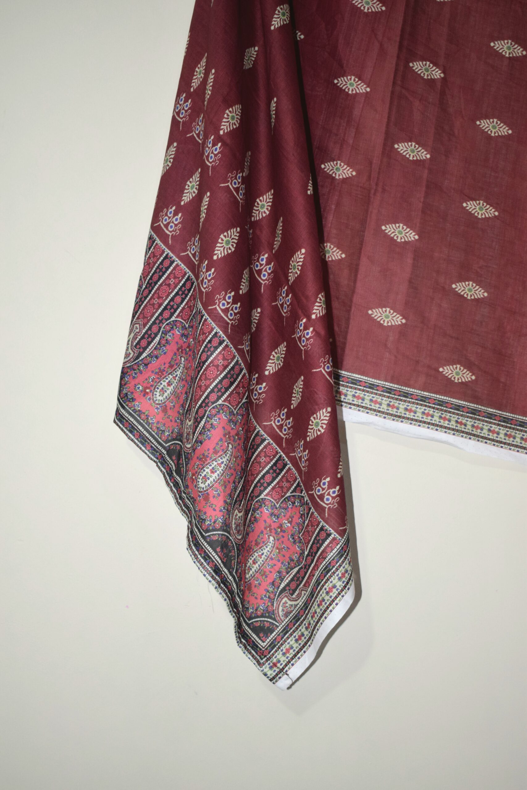 Nomadic Maroon - Bana Dora 3-Piece (Stitched) - Image 4