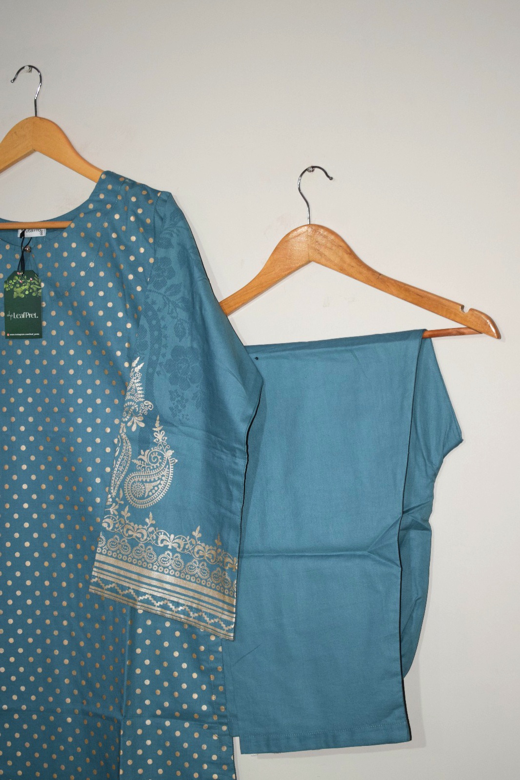 Dotted Elegance - 2 Piece Hand Screen Printed (Stitched) - Image 2