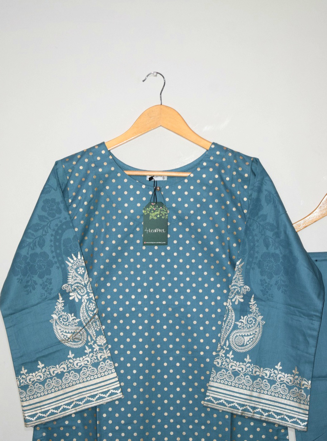 Dotted Elegance - 2 Piece Hand Screen Printed (Stitched) - Image 3