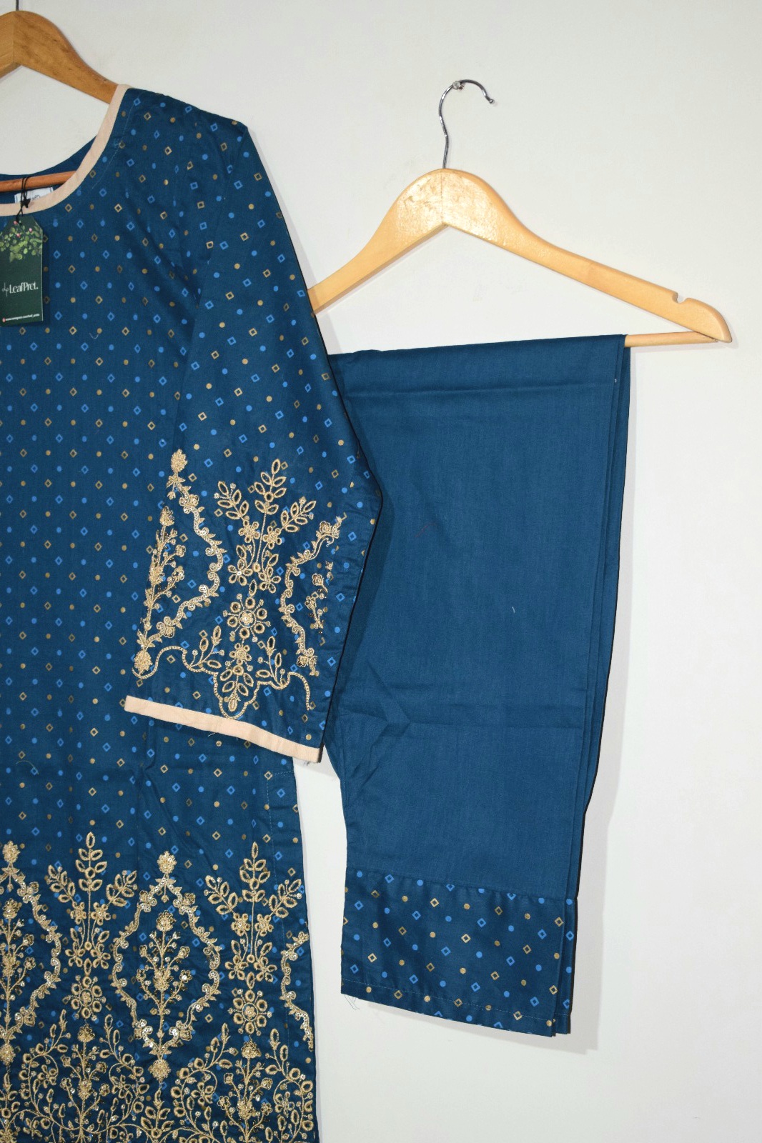 Empress Blue - chikankari embroidery 3-Piece Suit (Stitched) - Image 2