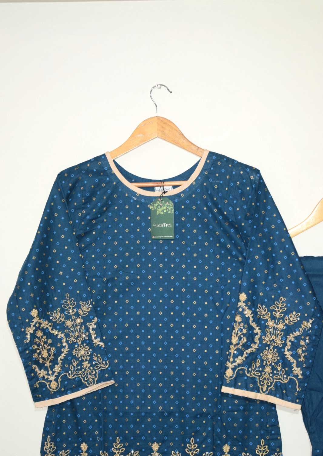 Empress Blue - chikankari embroidery 3-Piece Suit (Stitched) - Image 3