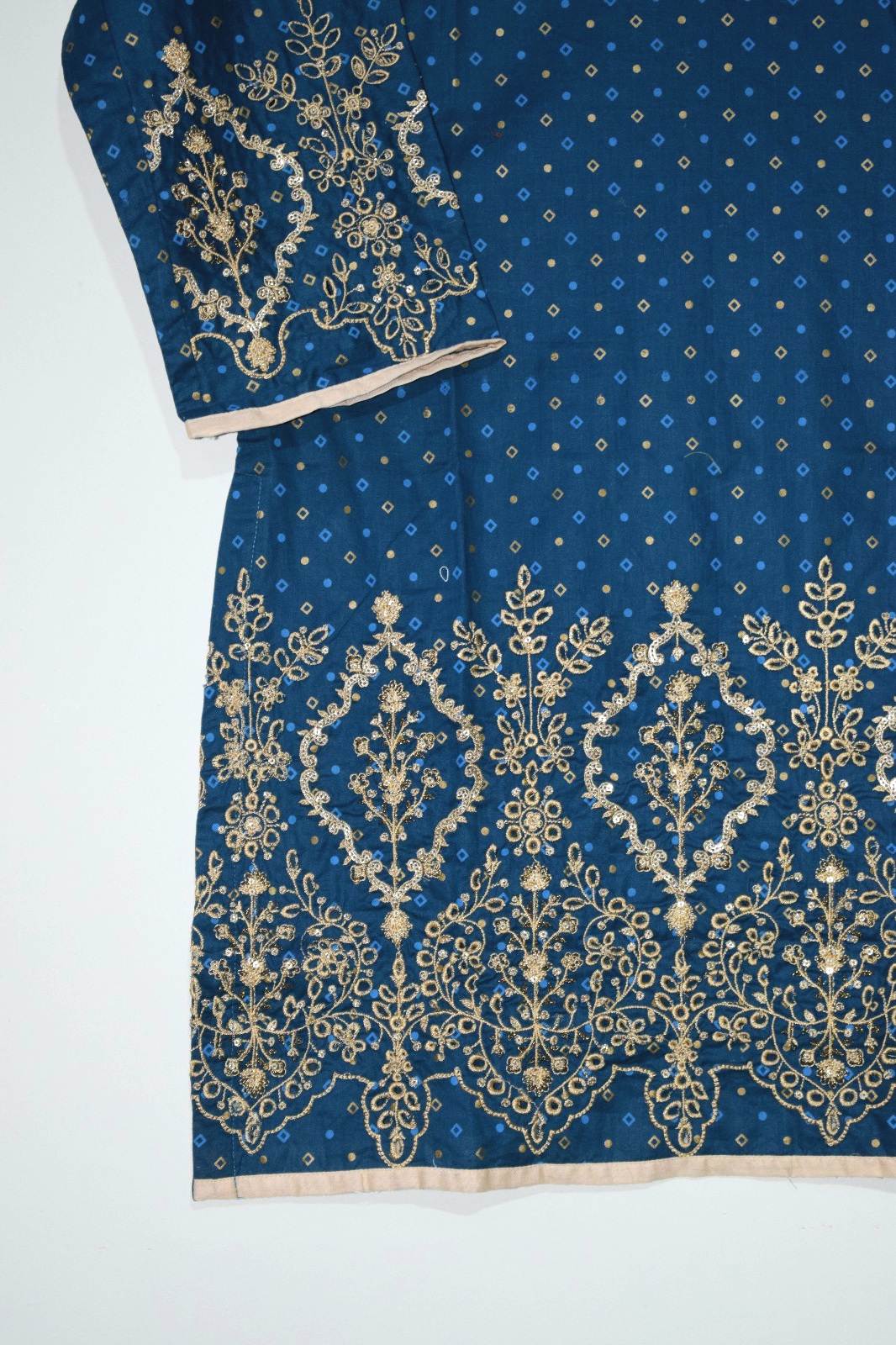 Empress Blue - chikankari embroidery 3-Piece Suit (Stitched) - Image 4