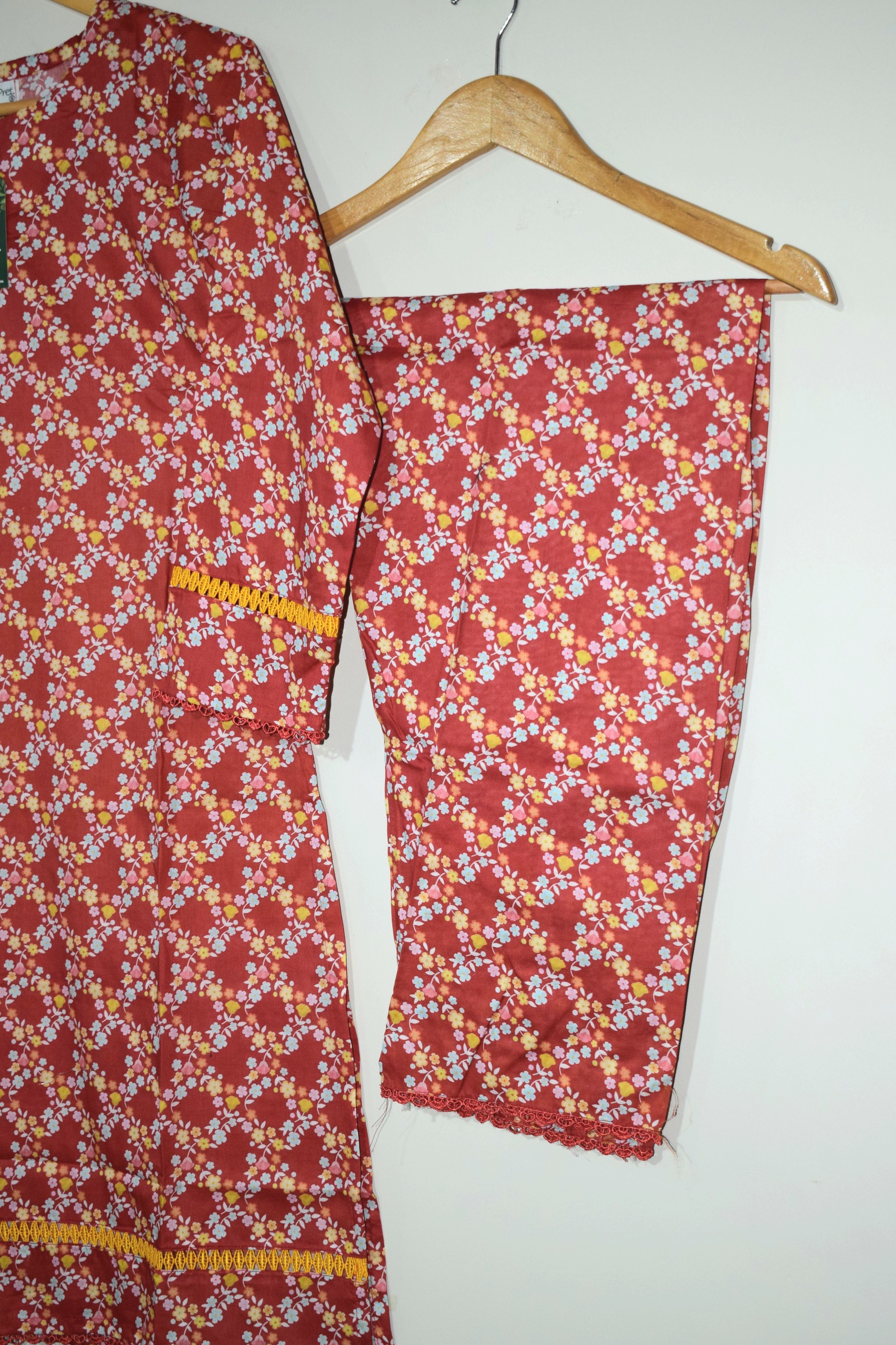 Red Bloom - 2 Piece Digital Printed (Ready To Wear) - Image 2