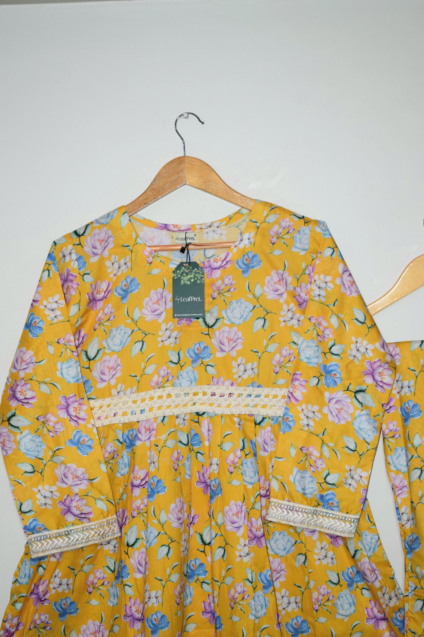 Sunlit Petals – 2-Piece Frock Set (Ready To Wear) - Image 4