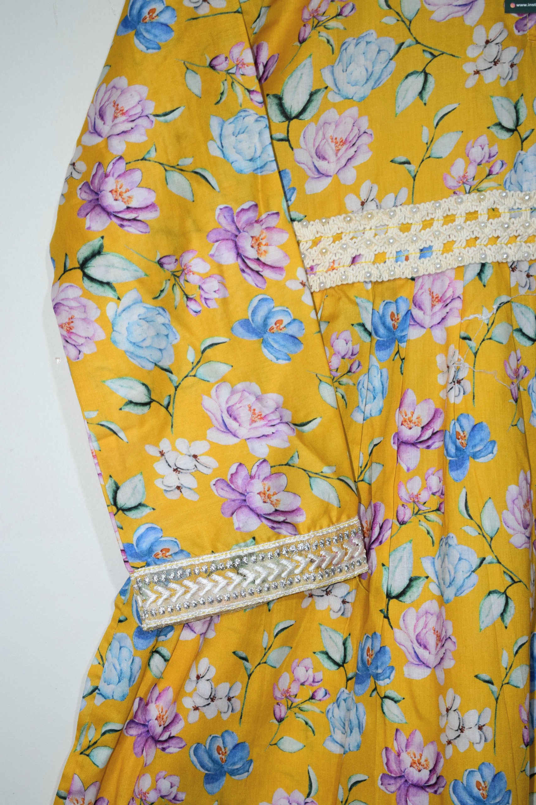 Sunlit Petals – 2-Piece Frock Set (Ready To Wear) - Image 2