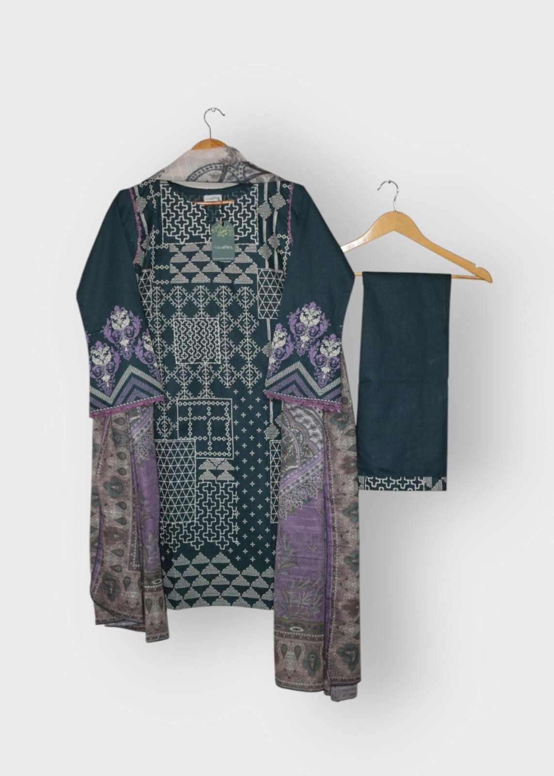 Ivy Green - 3 Piece Hand Screen Printed (Ready to Wear)