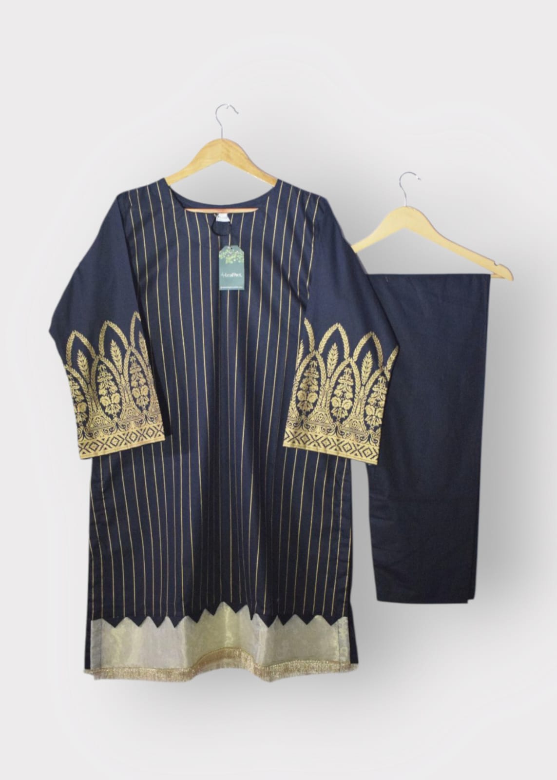 Black Gold - 2 Piece Hand Screen Printed (Stitched)