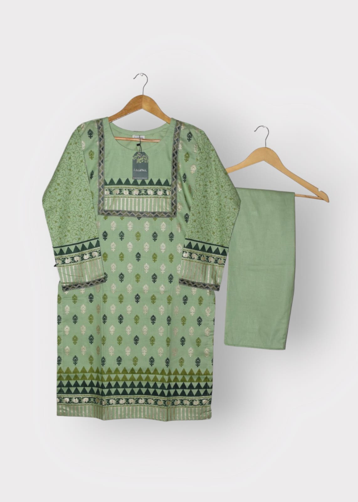 Pistachio - 2 Piece Hand Screen Printed (Stitched)