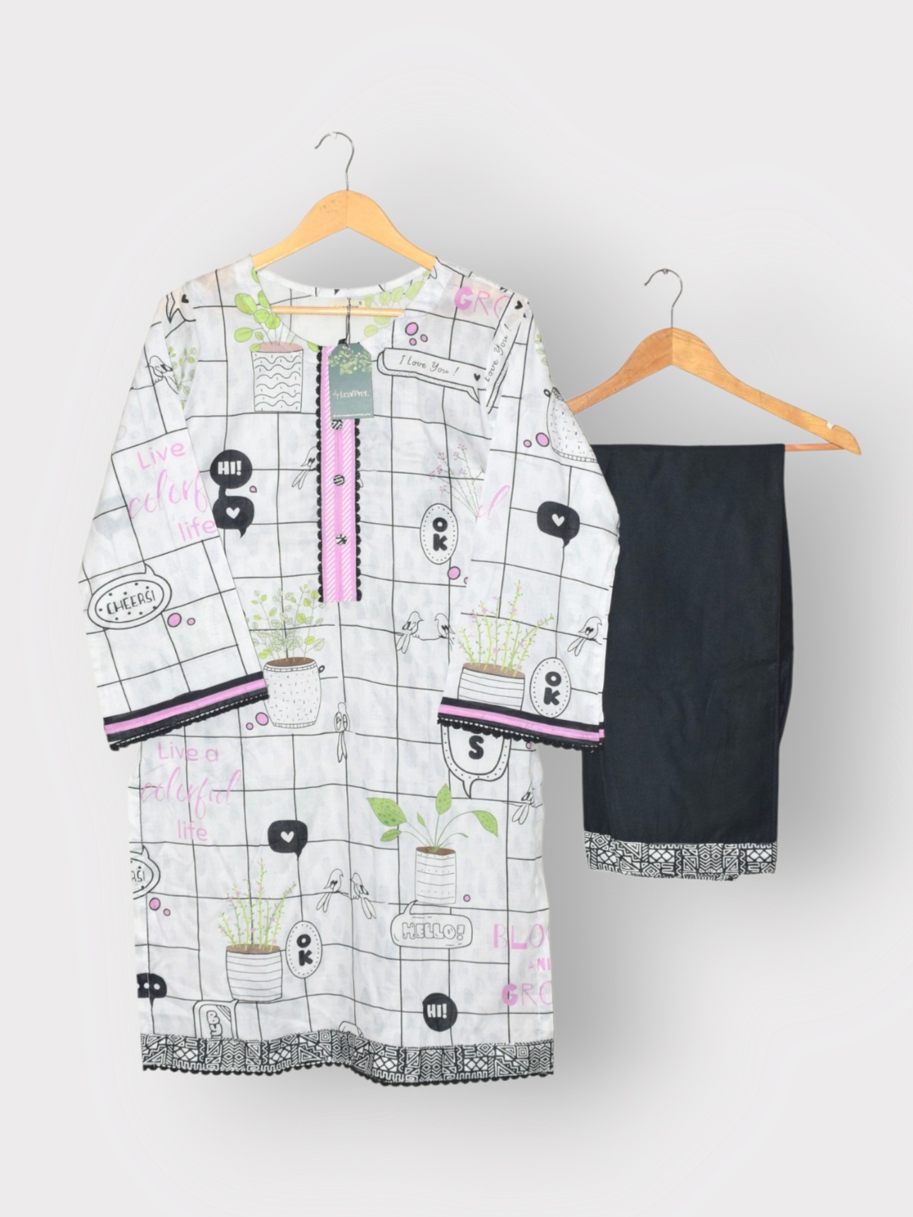 Say Hello! - 2 Piece Digital Printed (Ready To Wear)