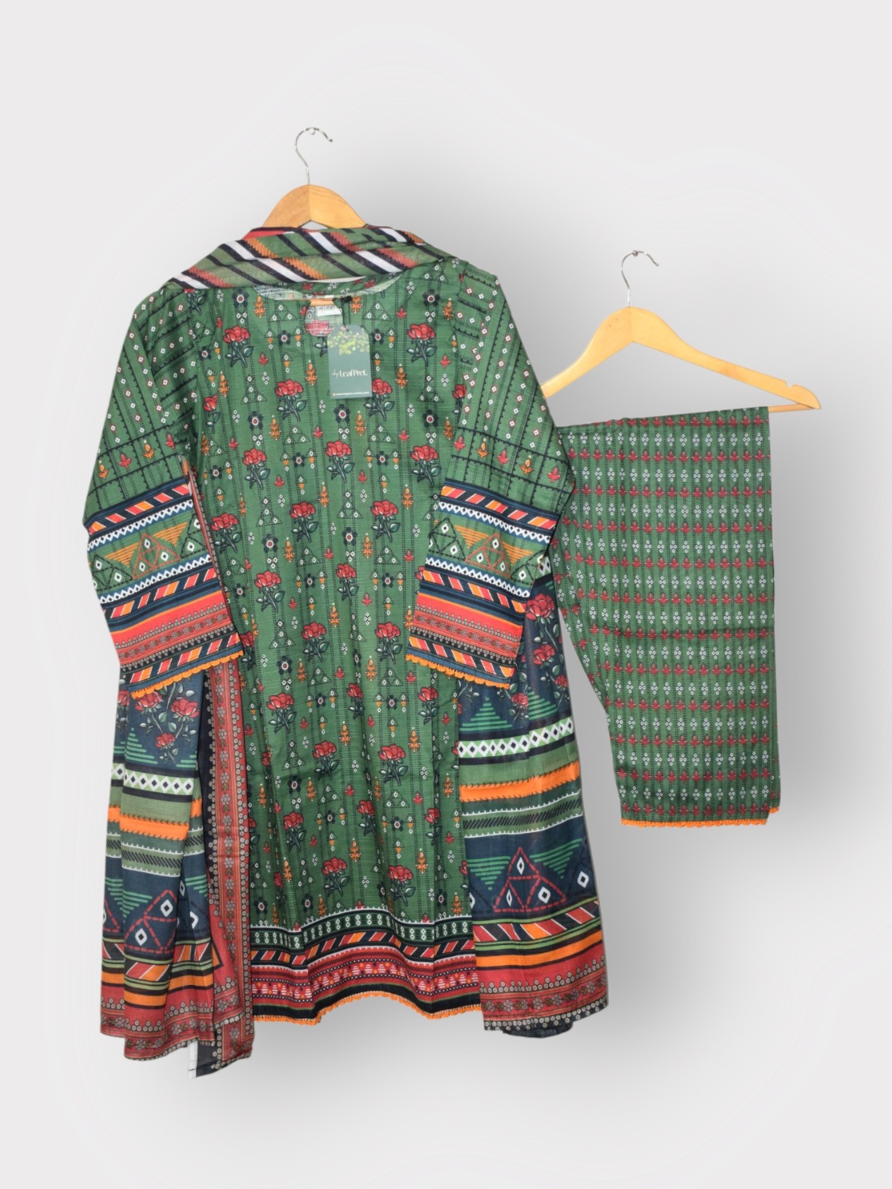 Nomadic Green - Bana Dora 3-Piece (Stitched)