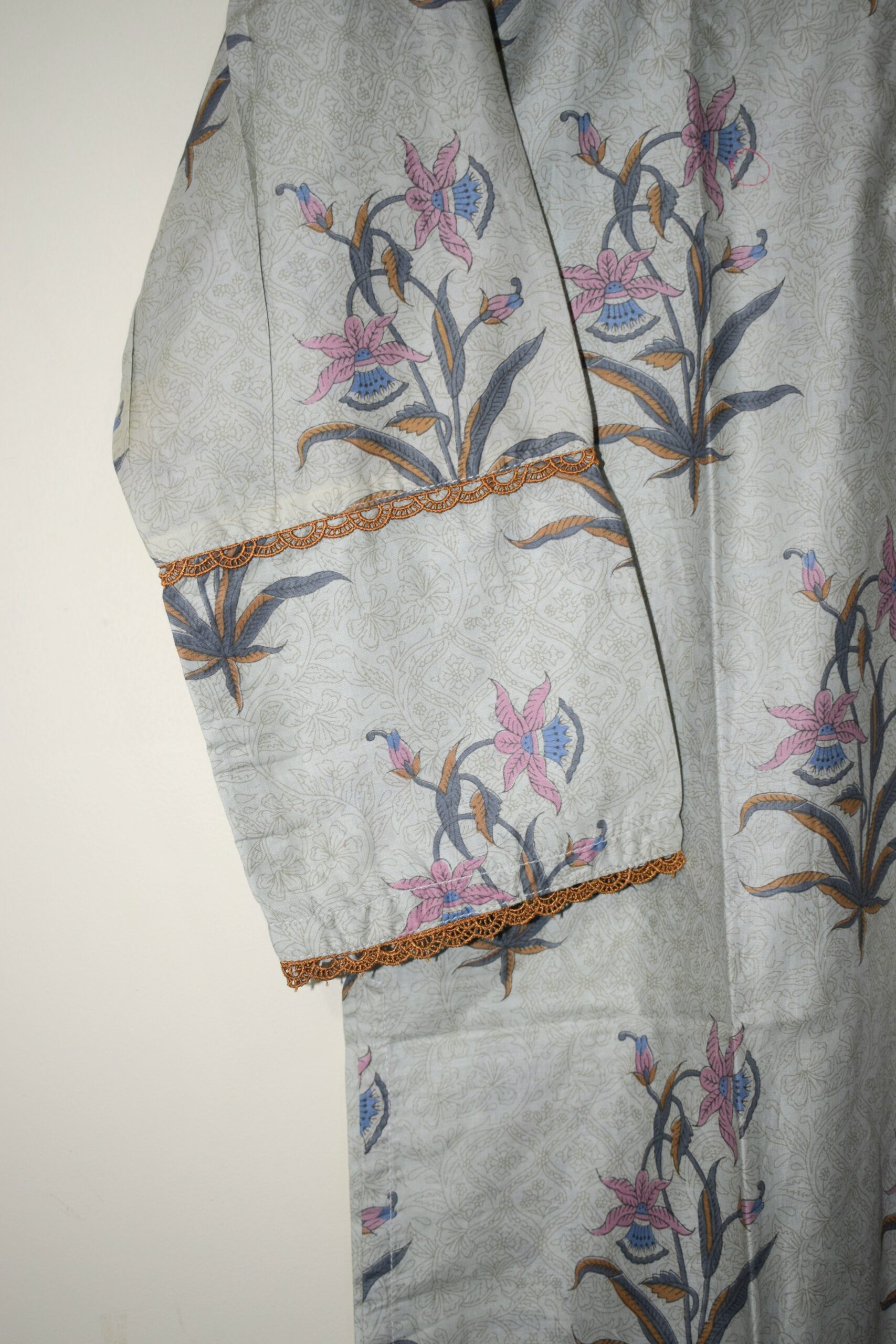 Grey - Digital Print Kurti (Ready To Wear) - Image 3