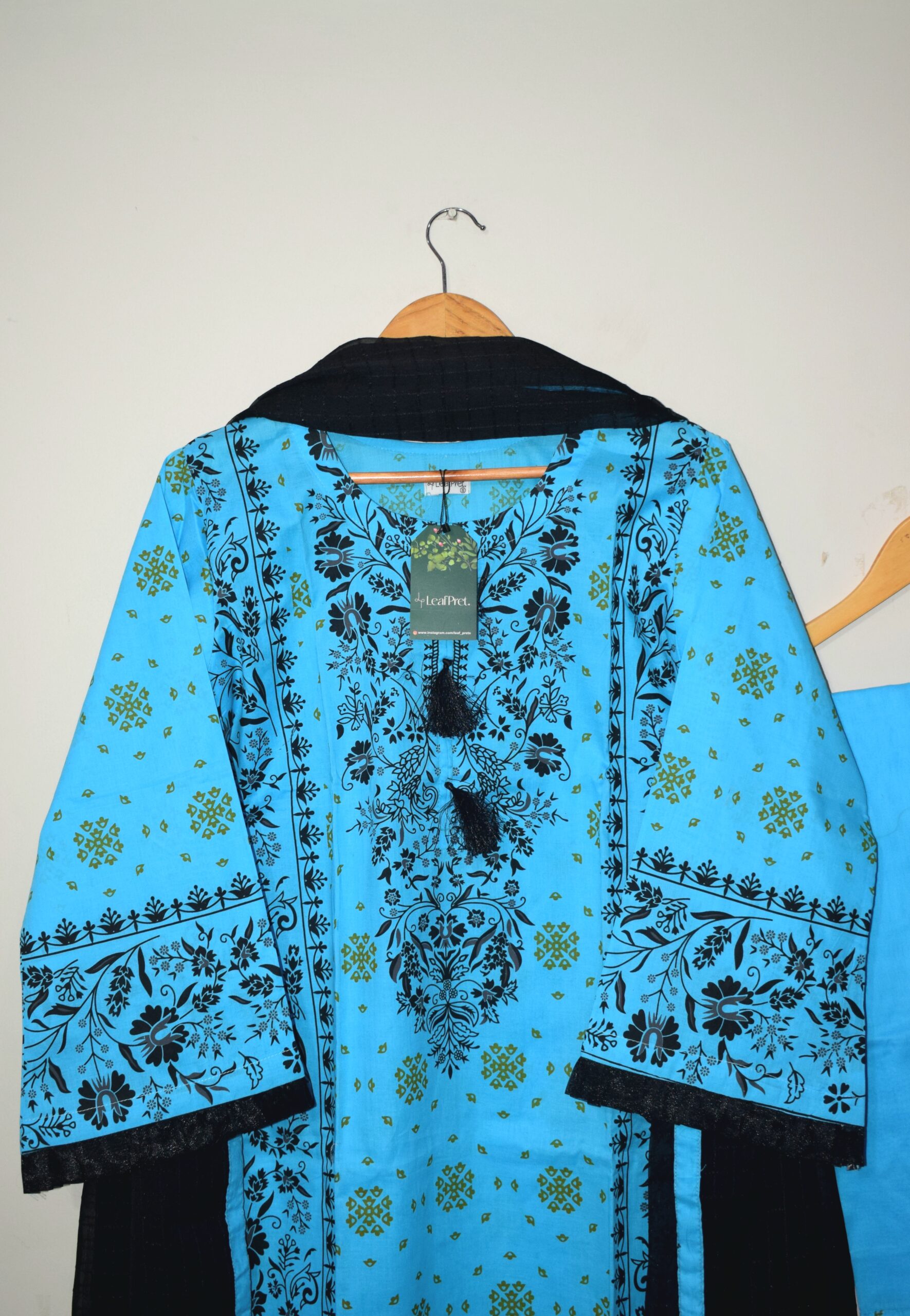 Sky Black - 3 Piece With Chiffon Dupatta (Stitched) - Image 3