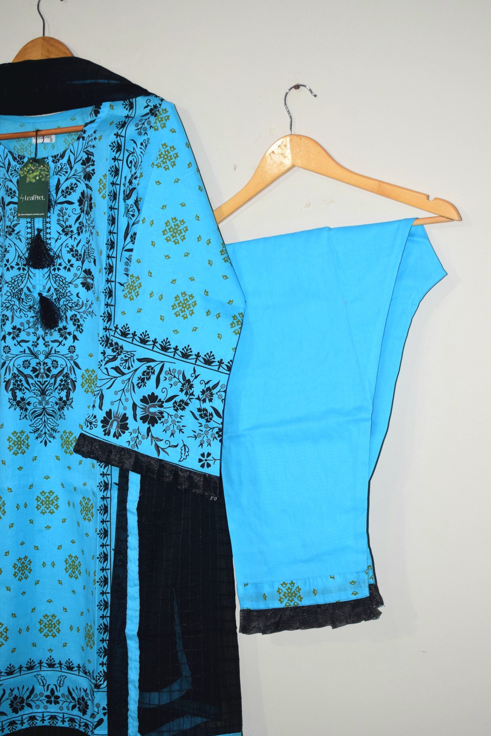 Sky Black - 3 Piece With Chiffon Dupatta (Stitched) - Image 2