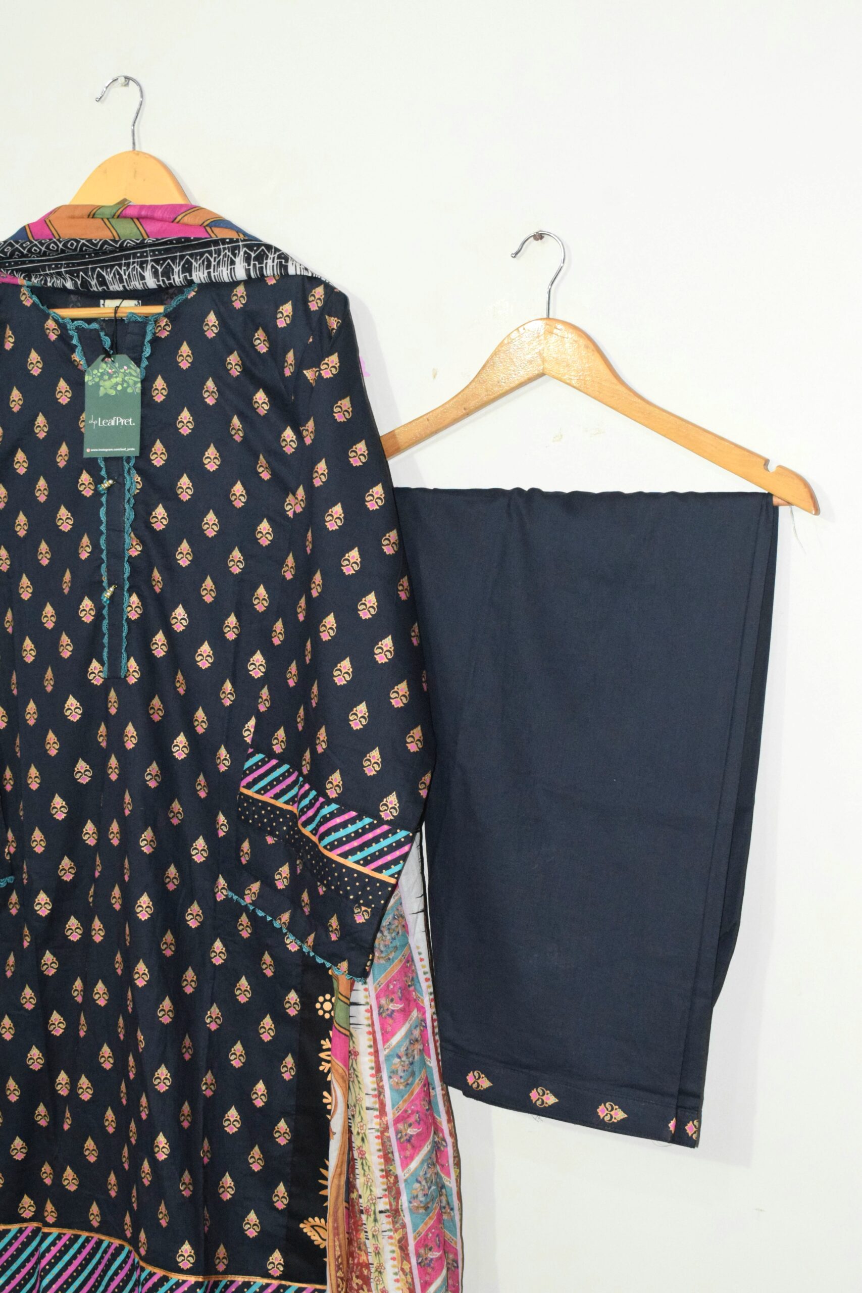 Noir Blossom - 3 Piece Eid Luxe Wear '25 (Stitched) - Image 3