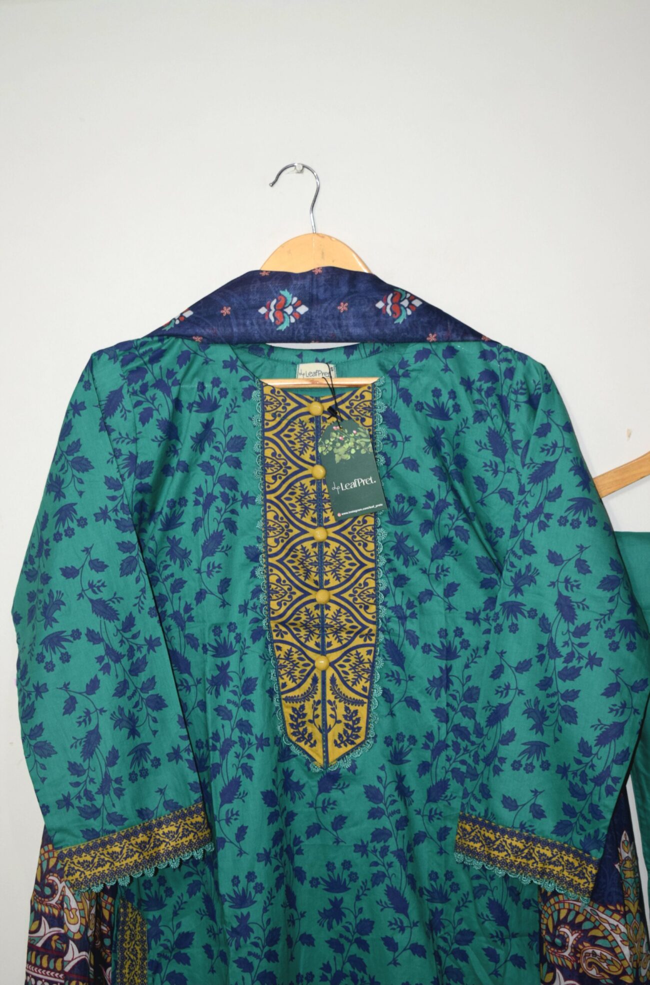 Emerald Whisper - 3 Piece With Lawn Dupatta & Palazzo Wear '25 - Image 4