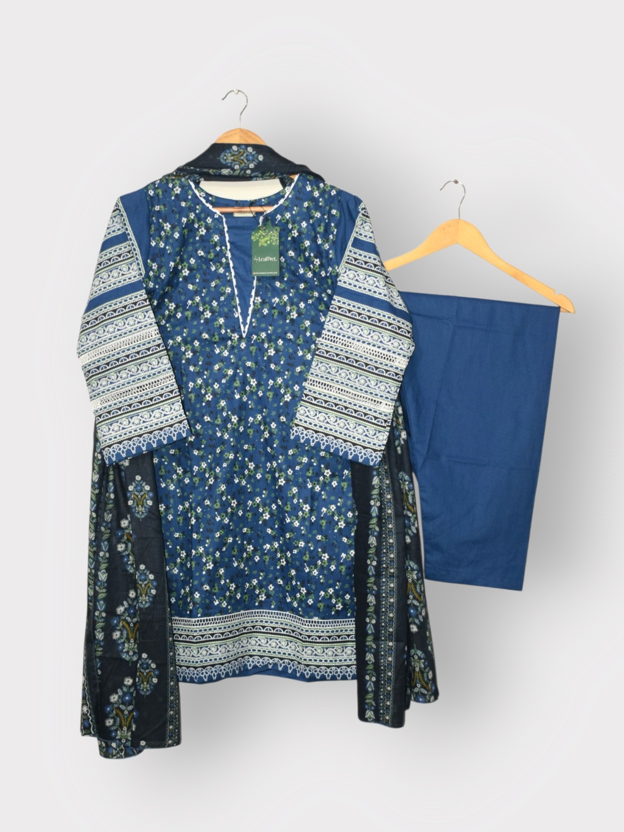 Blue Mirage – 3-Piece Stitched Lawn Suit with Printed Dupatta (ReadyToWear)