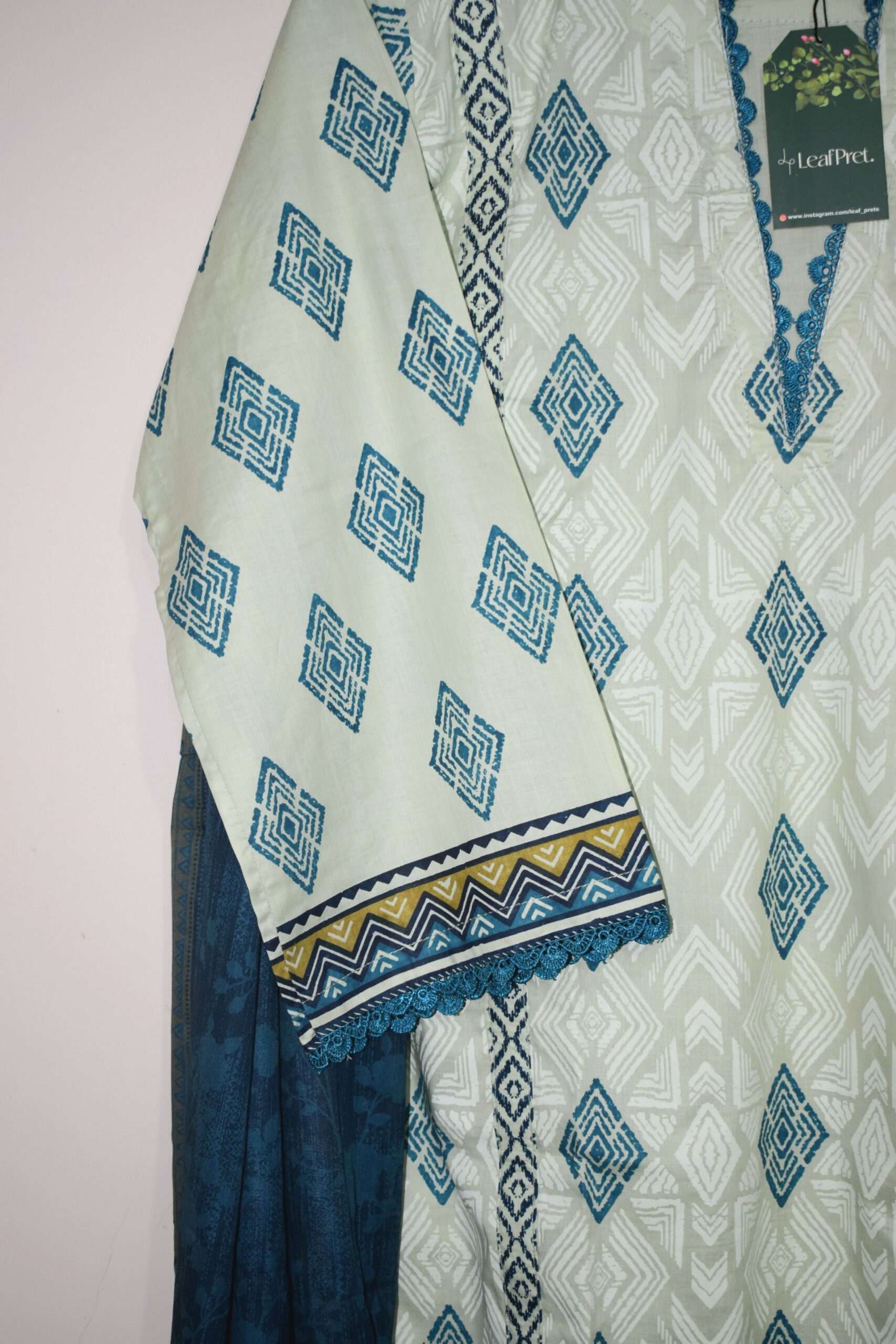 New Summer Dusk – Stitched 3-Piece Lawn Suit with Palazzo & Printed Dupatta | Ready to Wear - Image 4