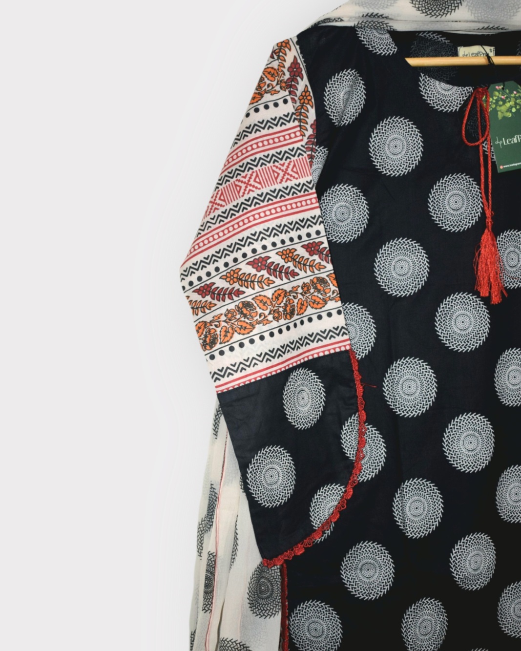 Arabic Muse – Premium Black 3-Piece Lawn Suit for Women with Printed Chiffon Dupatta (Stitched) - Image 4