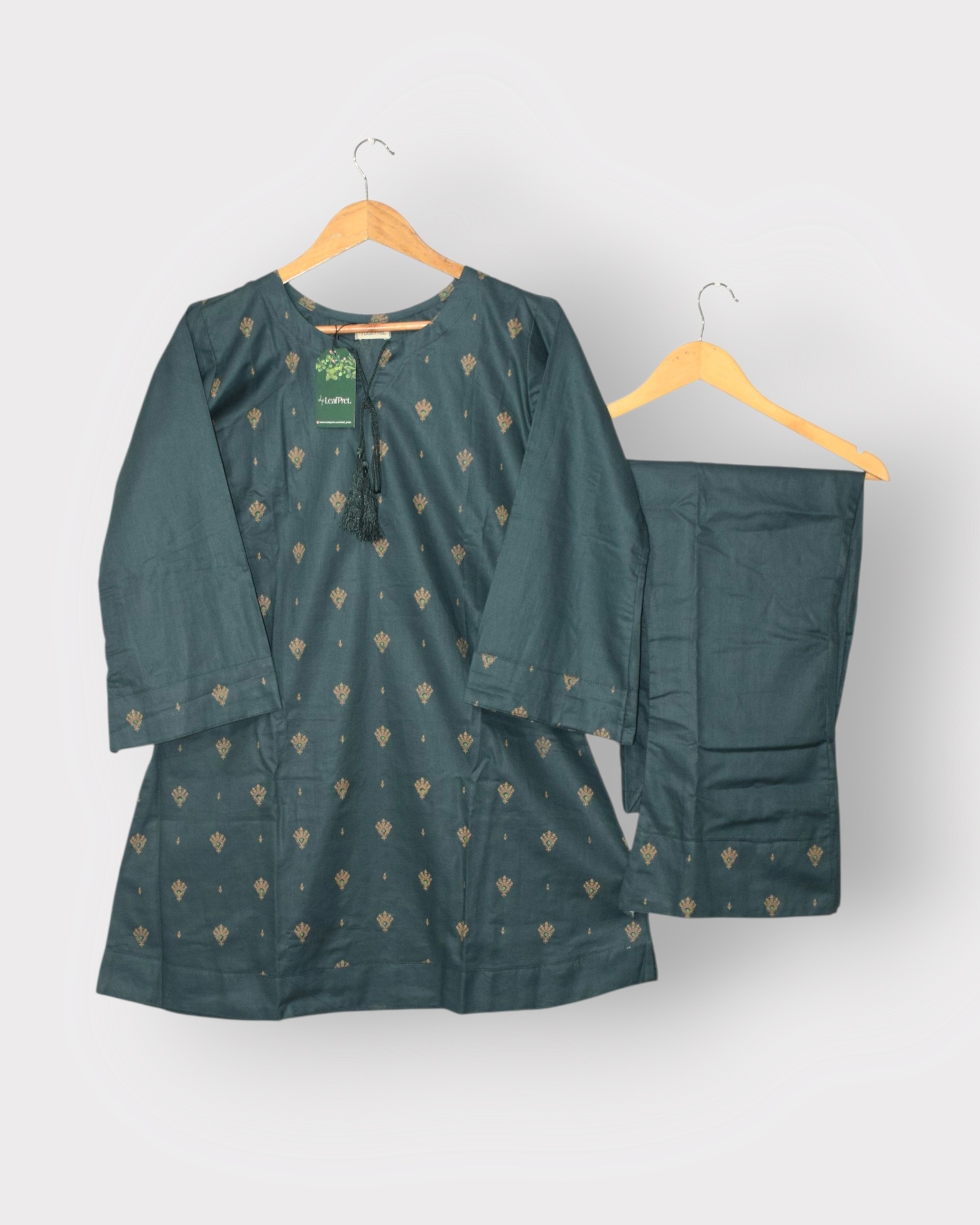 Ivory Echo – 2-Piece Stitched Co-Ord Set for Women | Short Shirt With Bell Bottom Trouser