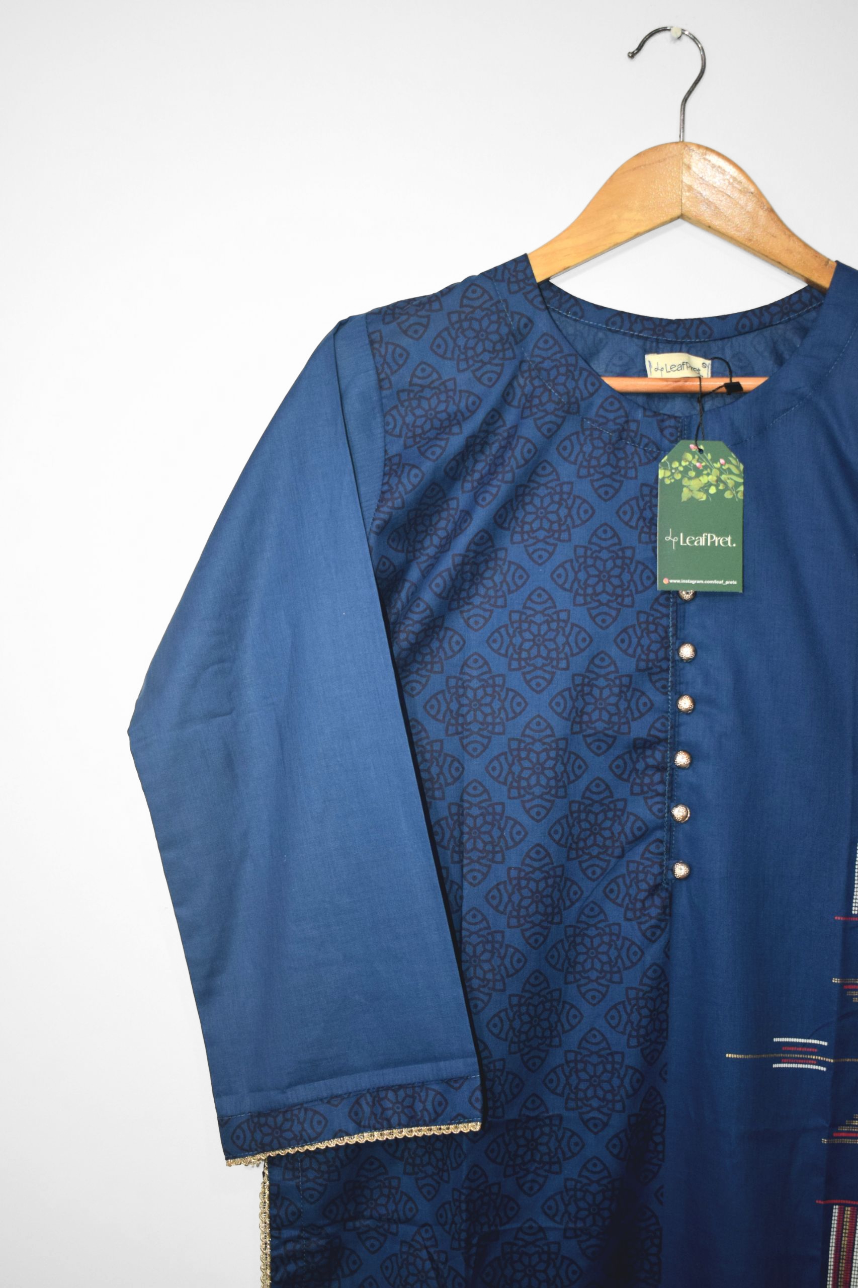 Indigo Frame – Stitched 2-Piece Lawn Suit for Women | Navy Shirt & Trouser | Ready To Wear '25 - Image 2