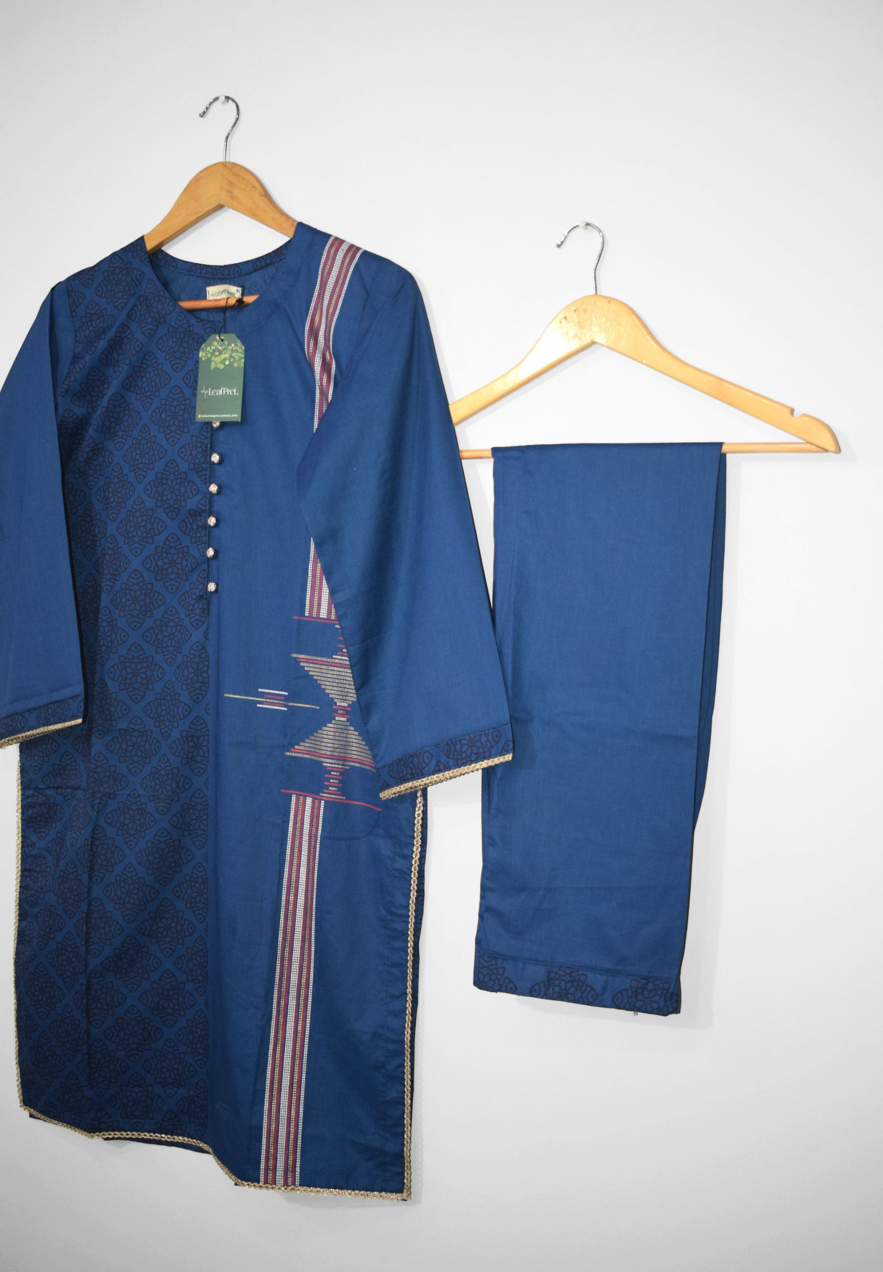 Indigo Frame – Stitched 2-Piece Lawn Suit for Women | Navy Shirt & Trouser | Ready To Wear '25 - Image 4