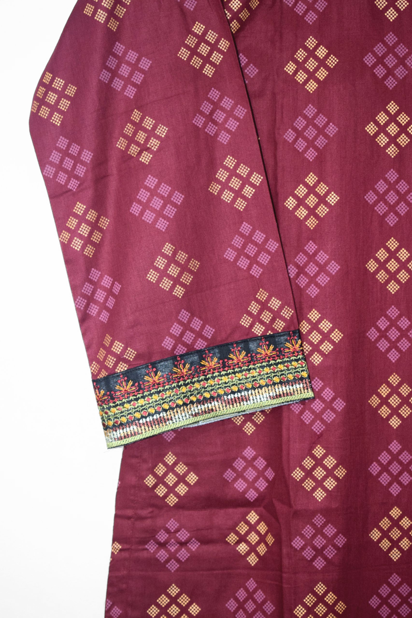 Ruby – Premium Lawn Kurti with Screen Print & Embroidered Lace | Ready to Wear ’25 - Image 3