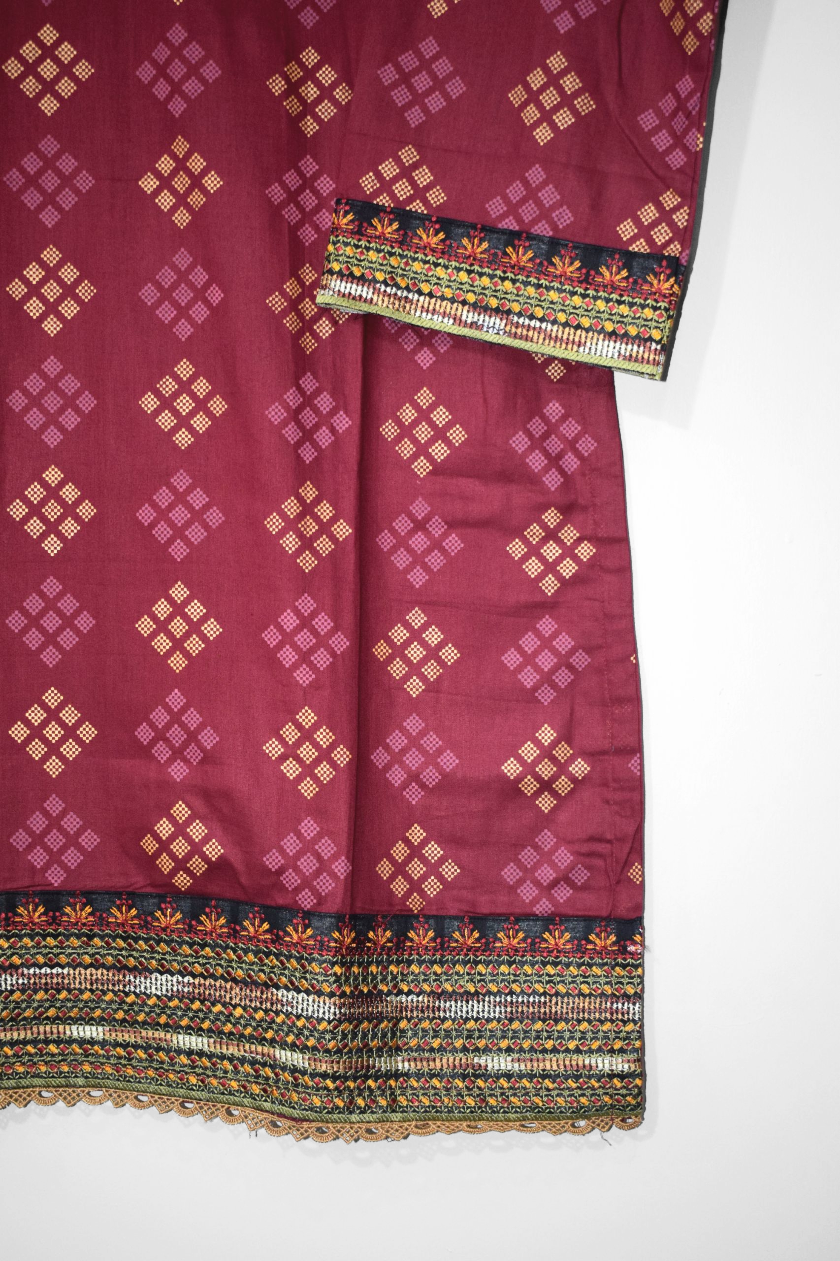 Ruby – Premium Lawn Kurti with Screen Print & Embroidered Lace | Ready to Wear ’25 - Image 2