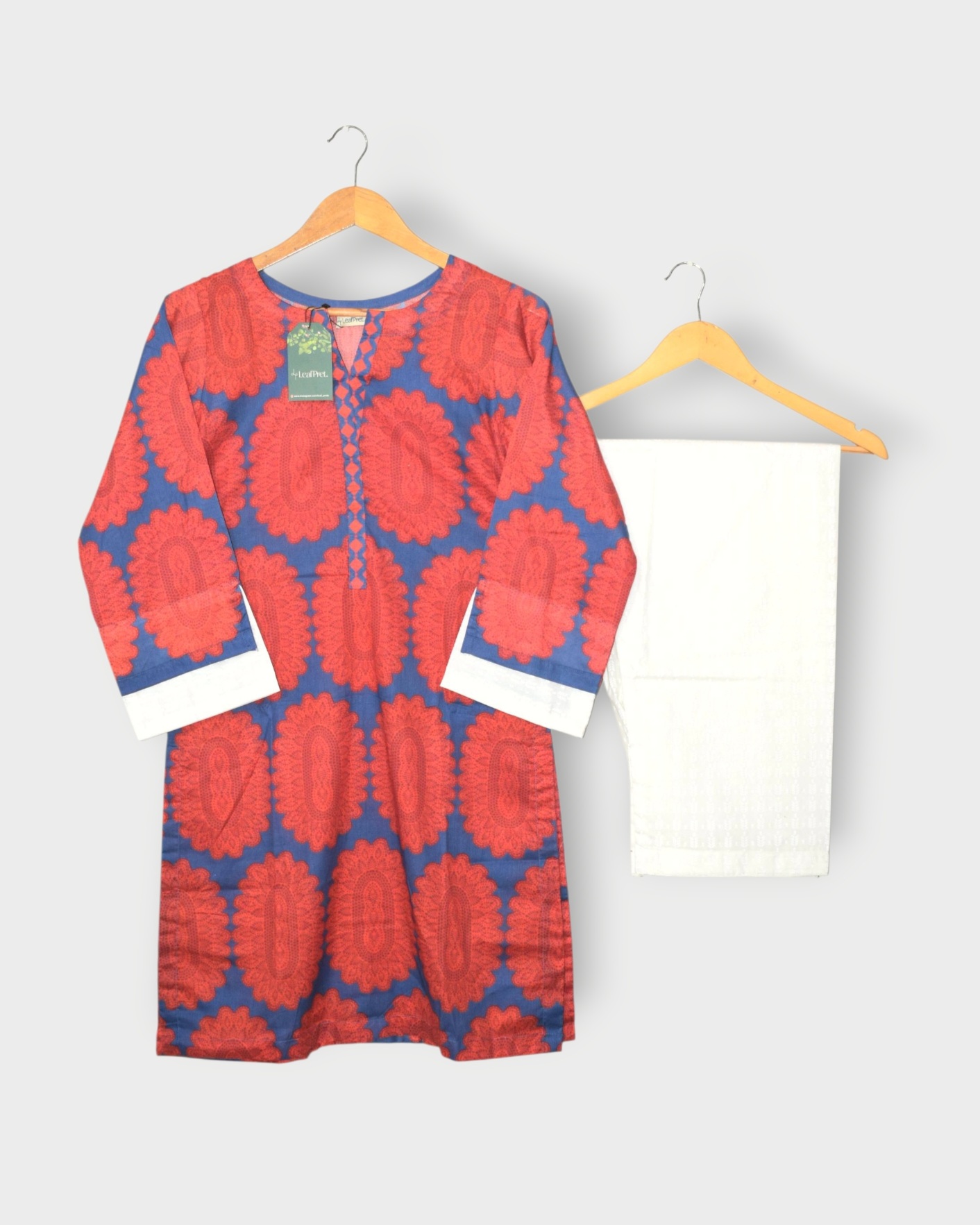 Scarlet Wave – 2 Piece Stitched Lawn Suit by LeafPret