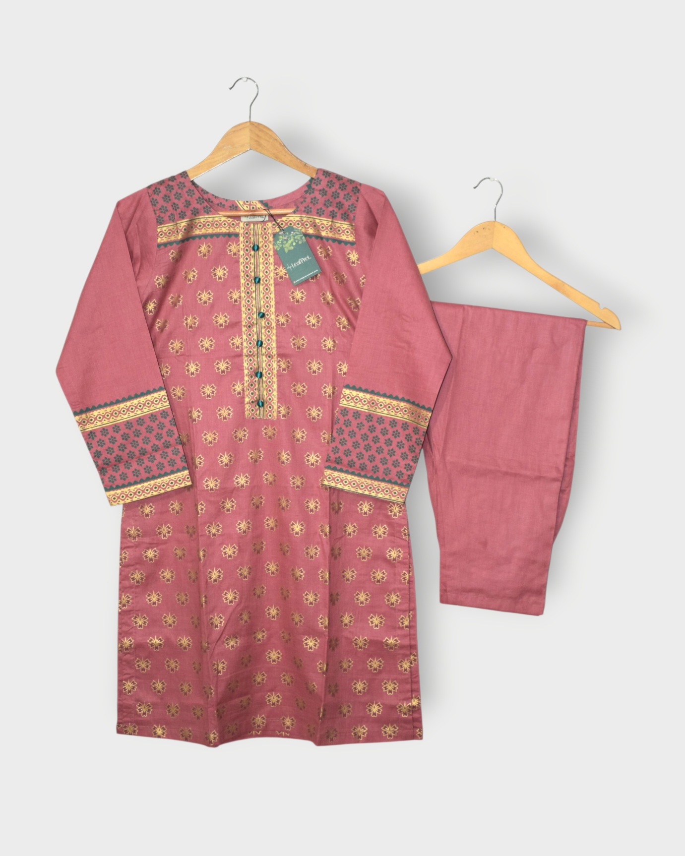 Rose Charm – 2-Piece Screen Printed Lawn Suit by LeafPret