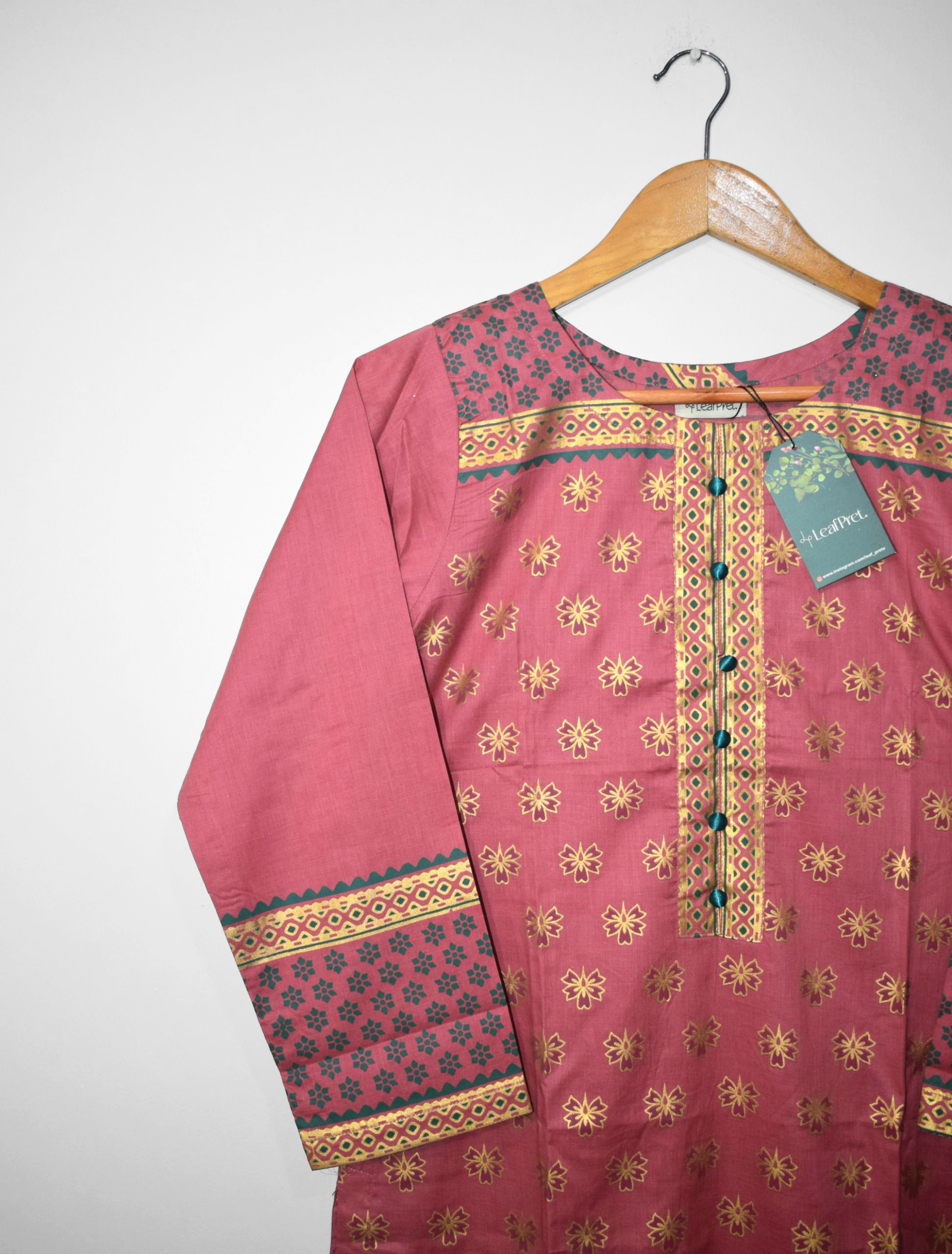 Rose Charm – Stitched Lawn Shirt Sleeve Detailing