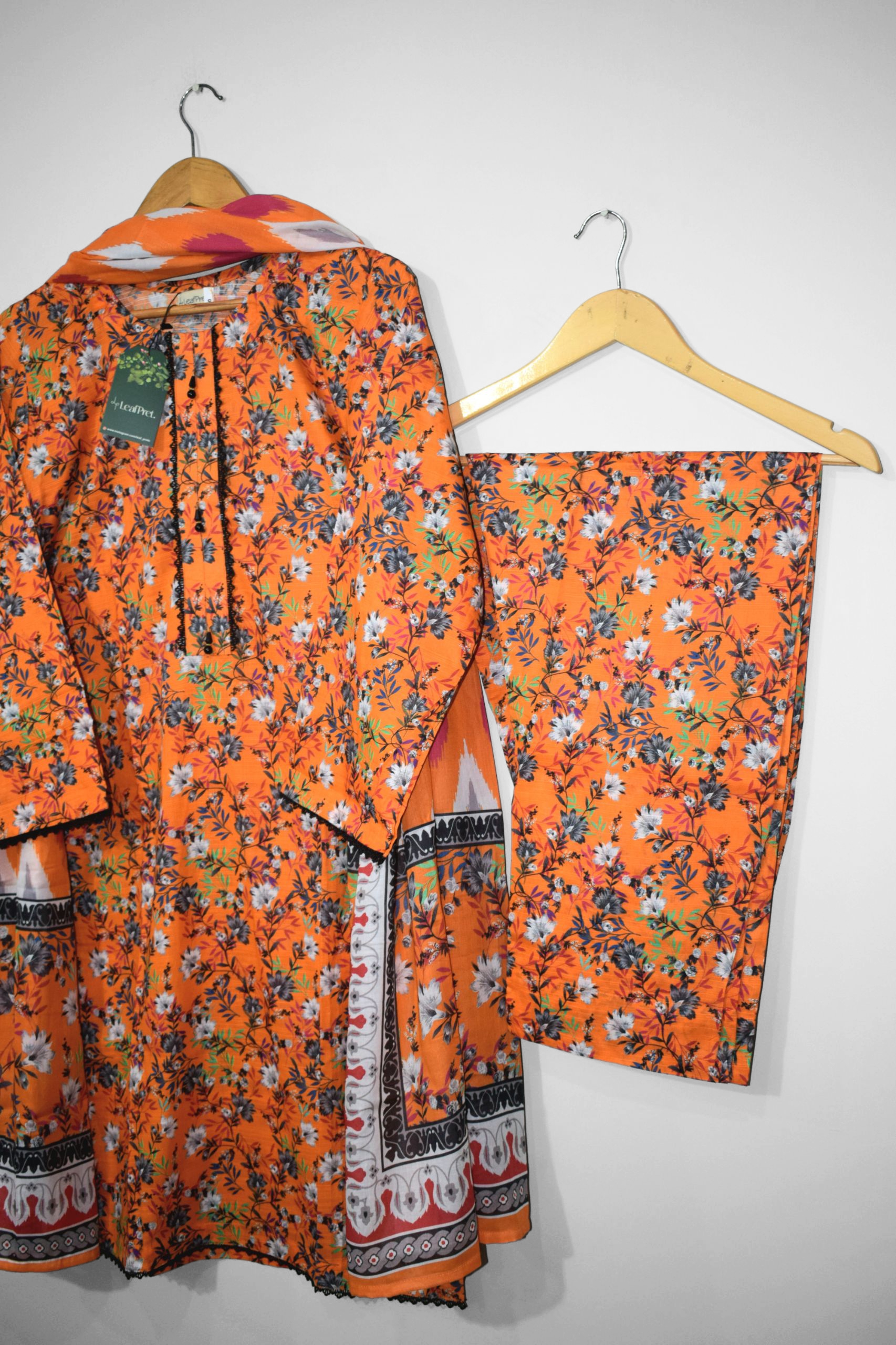 Tangerine Bloom – Matching Printed Lawn Trouser