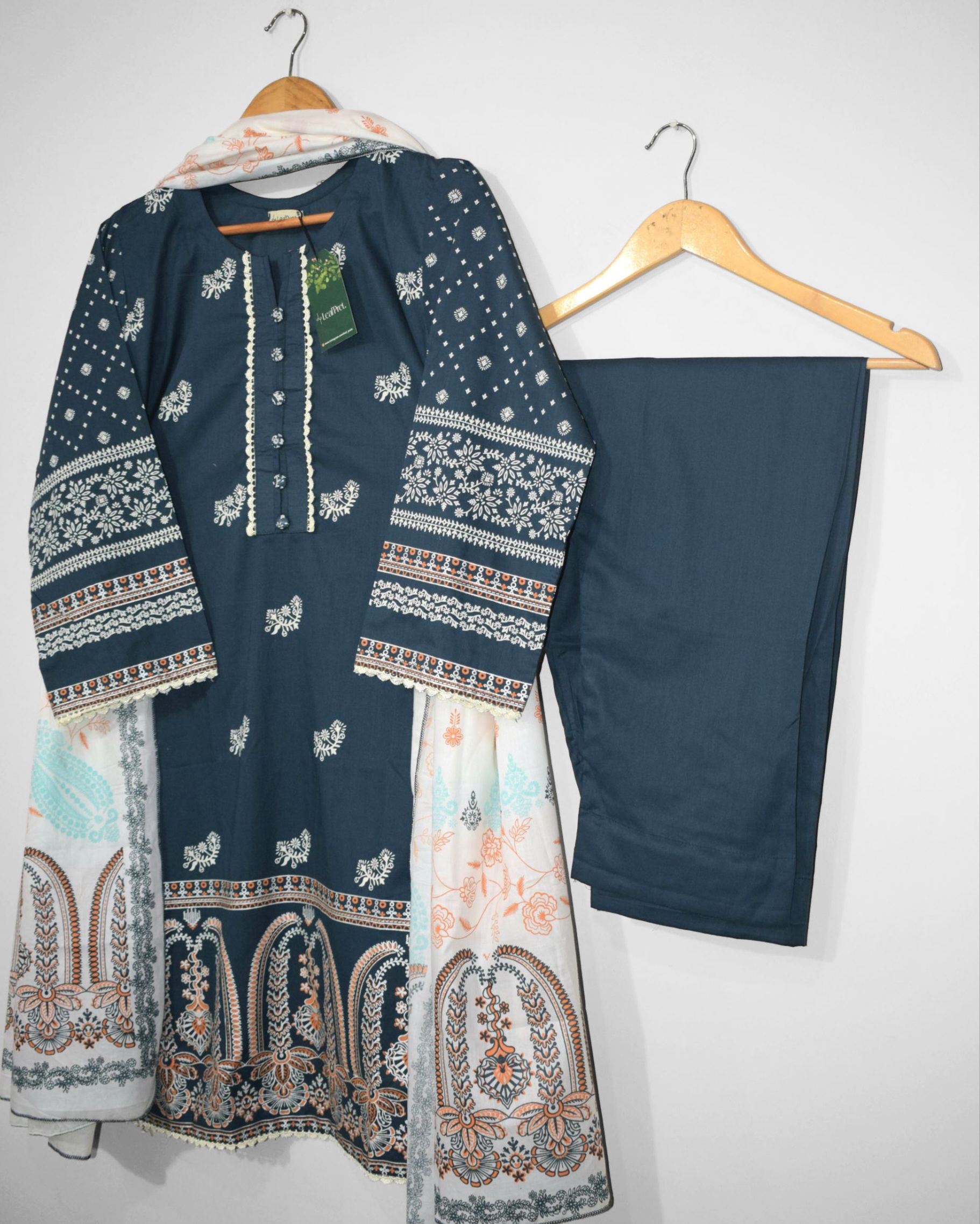 Daman Luxe – Dyed Stitched Lawn Trouser by LeafPret