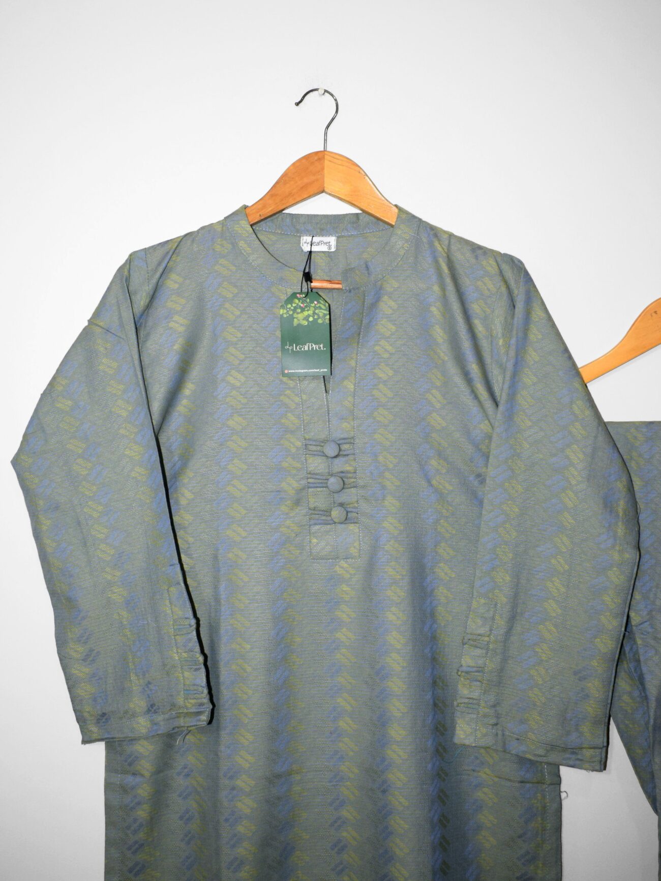 Ash Hue – 2-Piece Stitched Jacquard Suit - Image 2