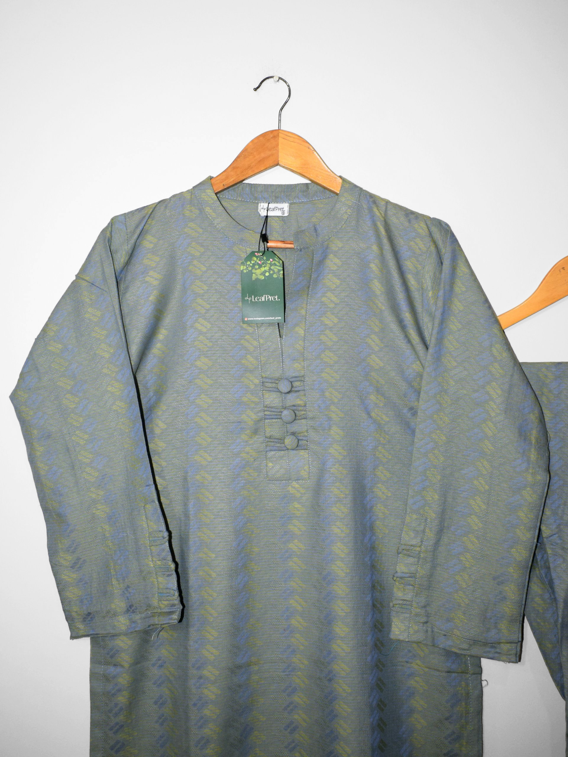 Ash Hue – 2-Piece Stitched Jacquard Suit - Image 2