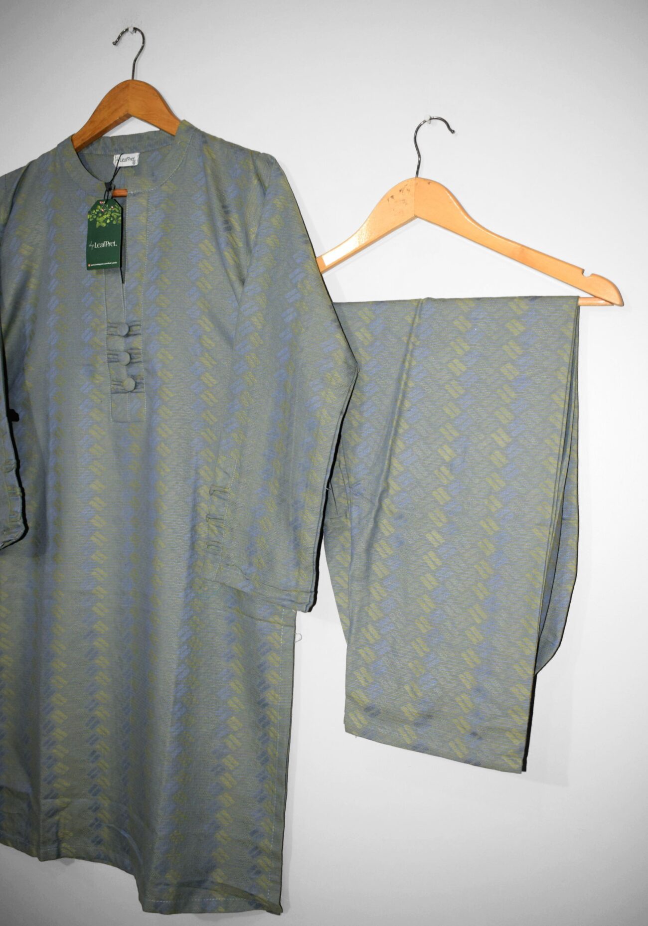 Ash Hue – 2-Piece Stitched Jacquard Suit - Image 4