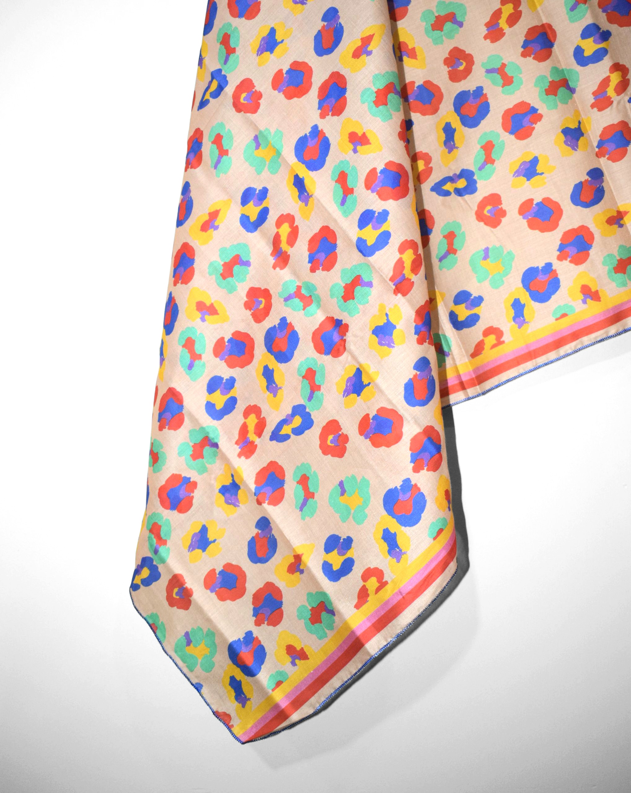 Royal Roses digital printed lawn dupatta by LeafPret in multicolor abstract design.