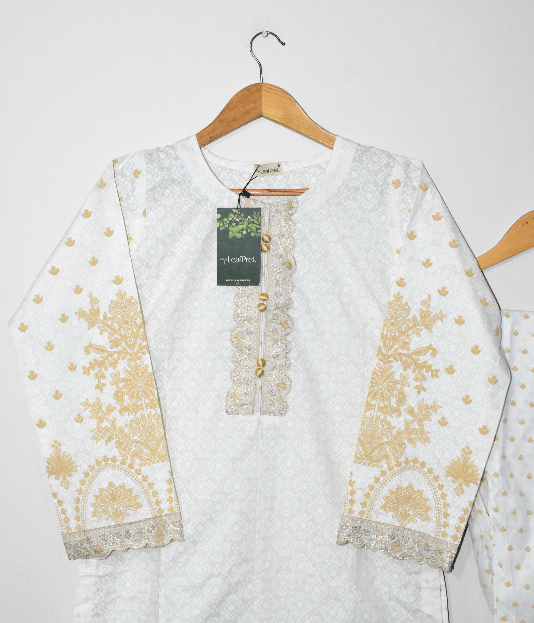 White Edit Self-Print Shirt Design by LeafPret