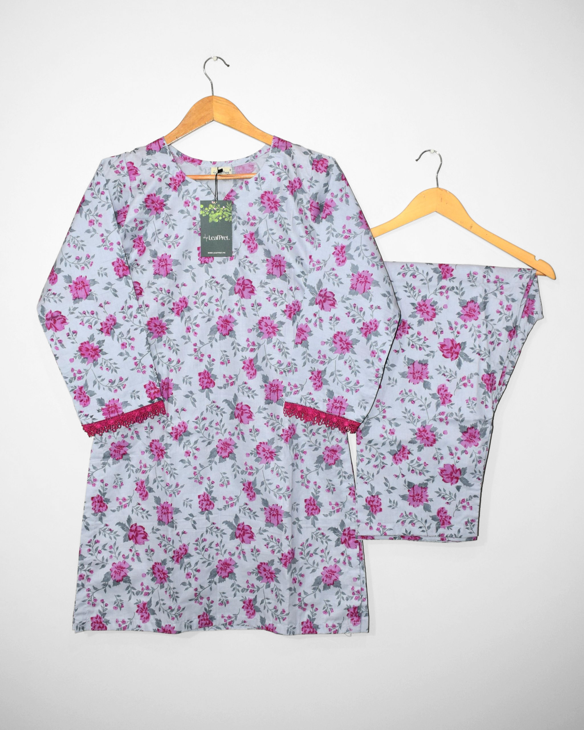 Roselle 2 Piece Stitched Co-Ord Set by LeafPret – Full Dress View