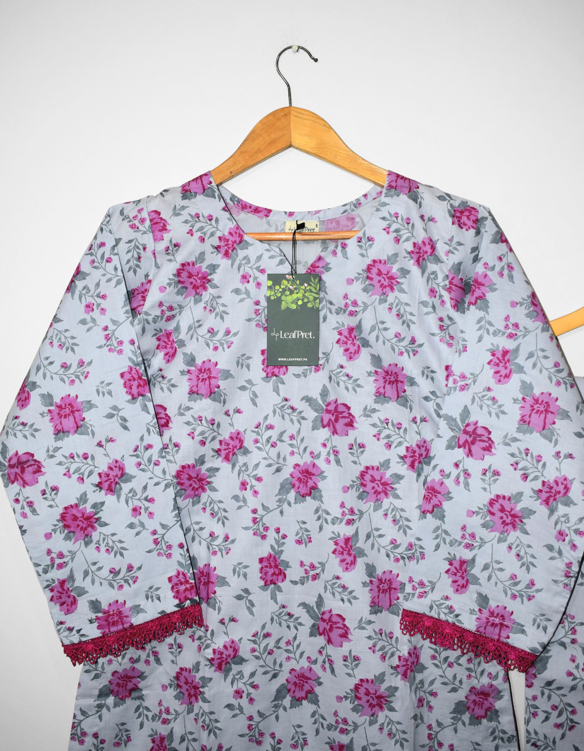 Roselle Floral Printed Shirt by LeafPret – Front View