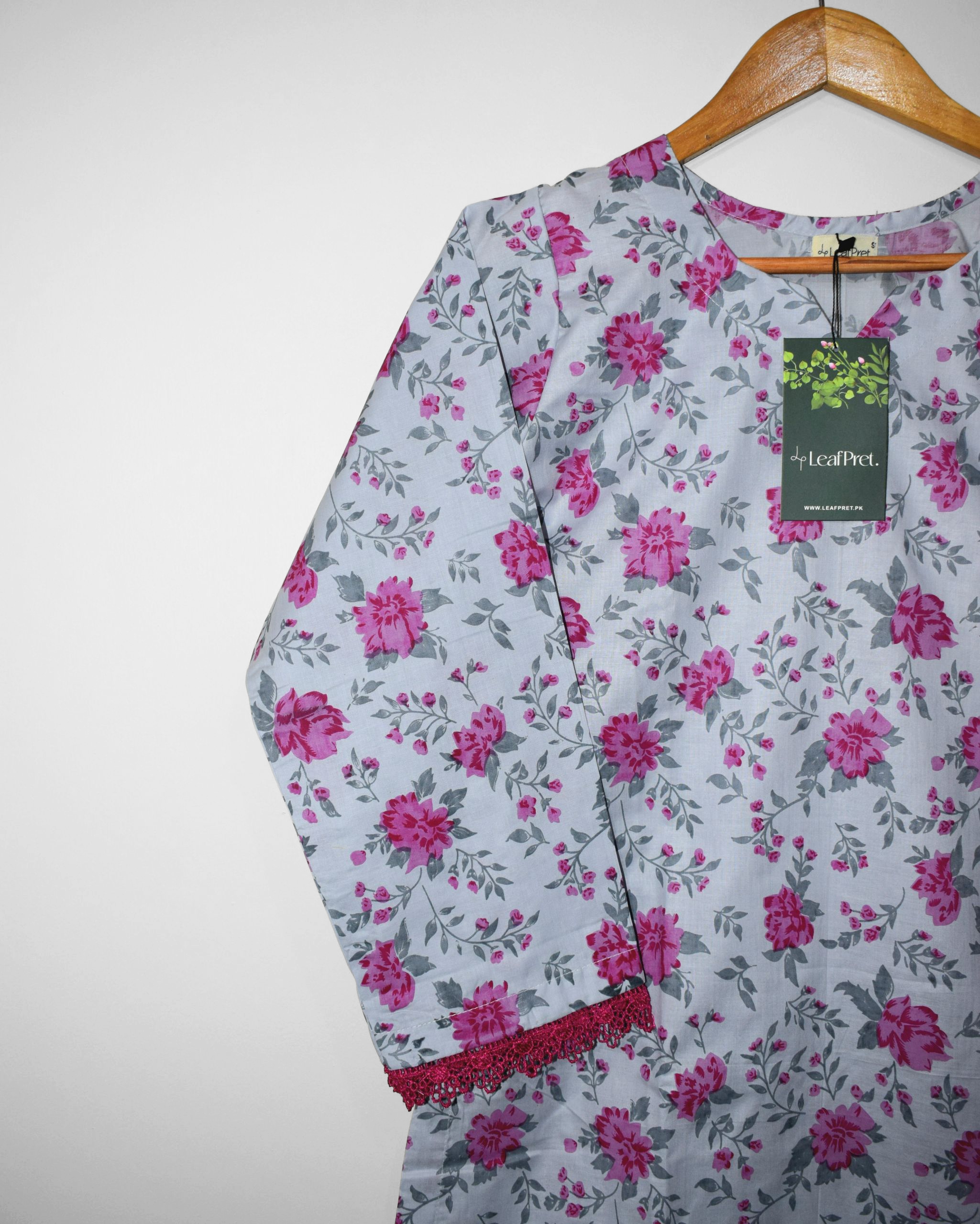 Roselle Shirt Sleeve Lace Detail – LeafPret