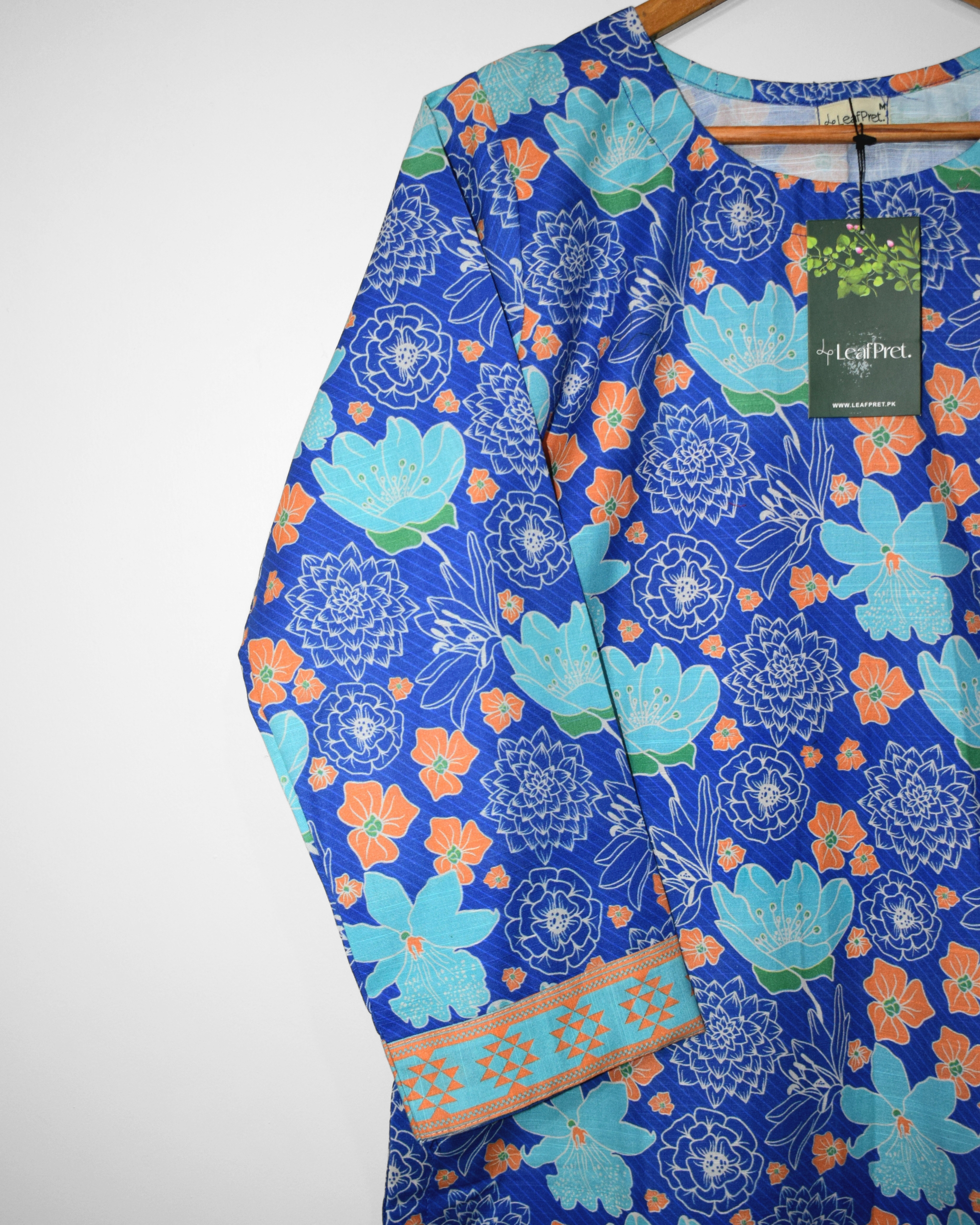 Bluemist winter khaddar shirt sleeve finishing and neat borders