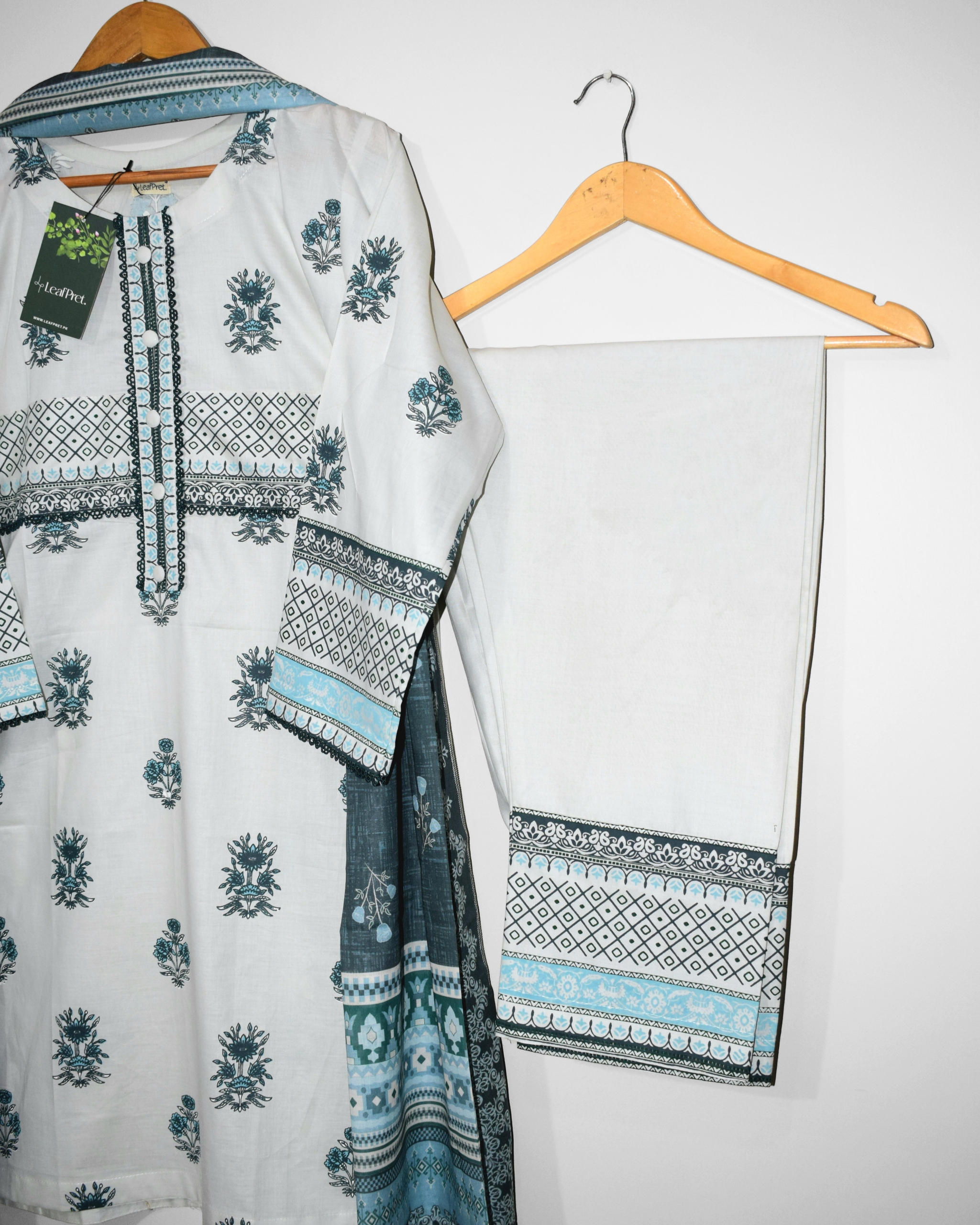 Calm Sage Trouser Border Detail