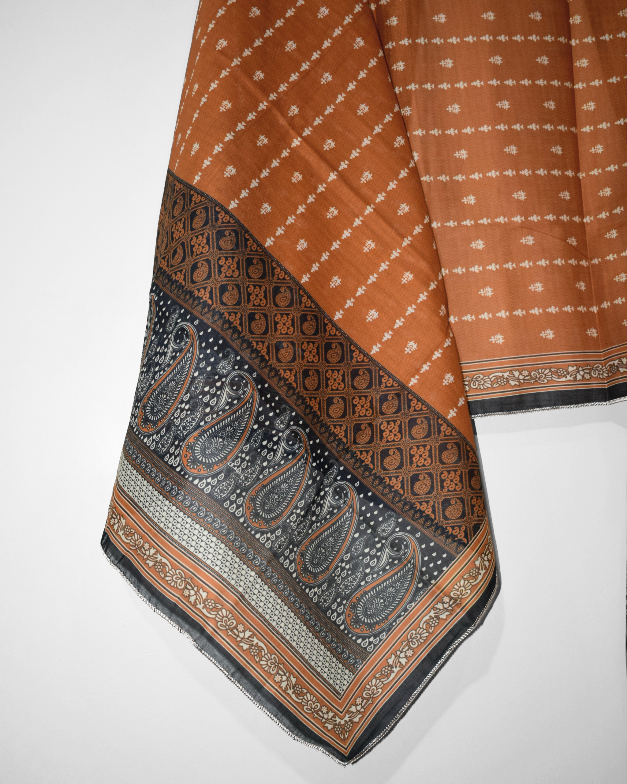 Paisley digital-printed dupatta