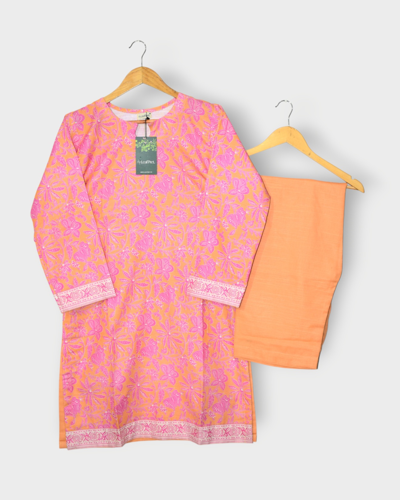 Peachlyn 2-piece winter khaddar suit front view showing elegant winter outfit