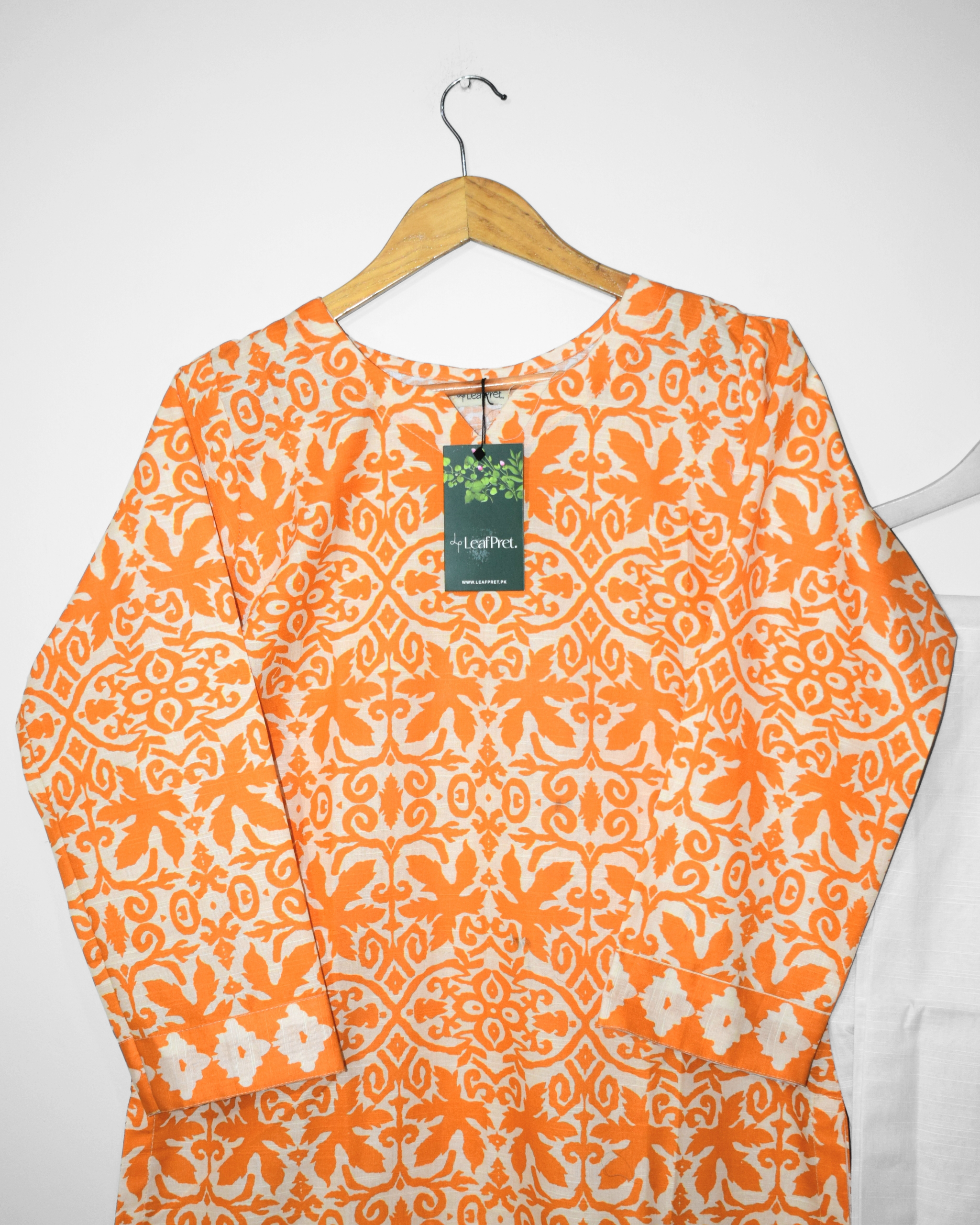 Sundawn khaddar shirt neckline design detail highlighting premium winter print